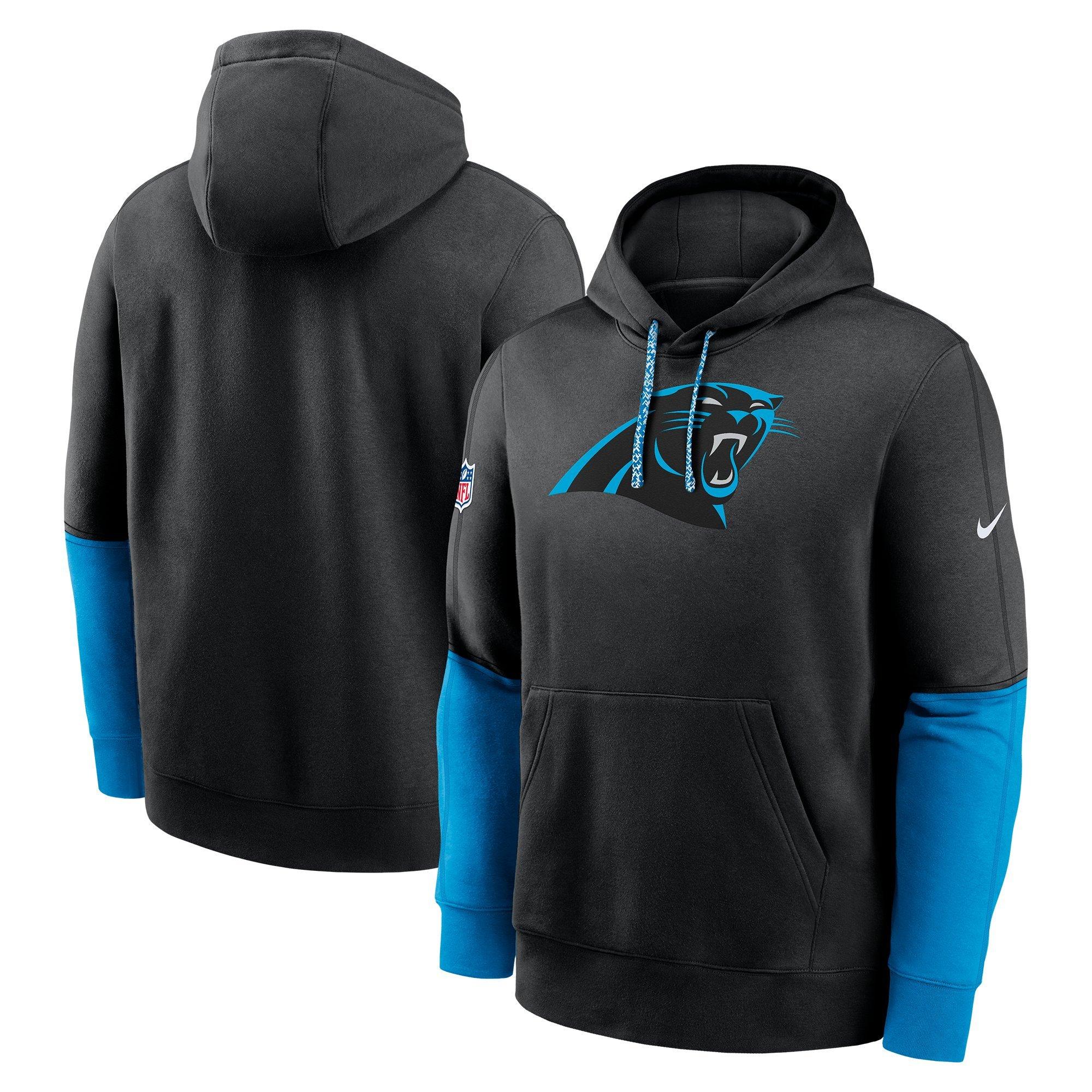 Nike Men's Carolina Panthers '24 Club Hoodie - BLACK/BLUE Thumbnail View 3