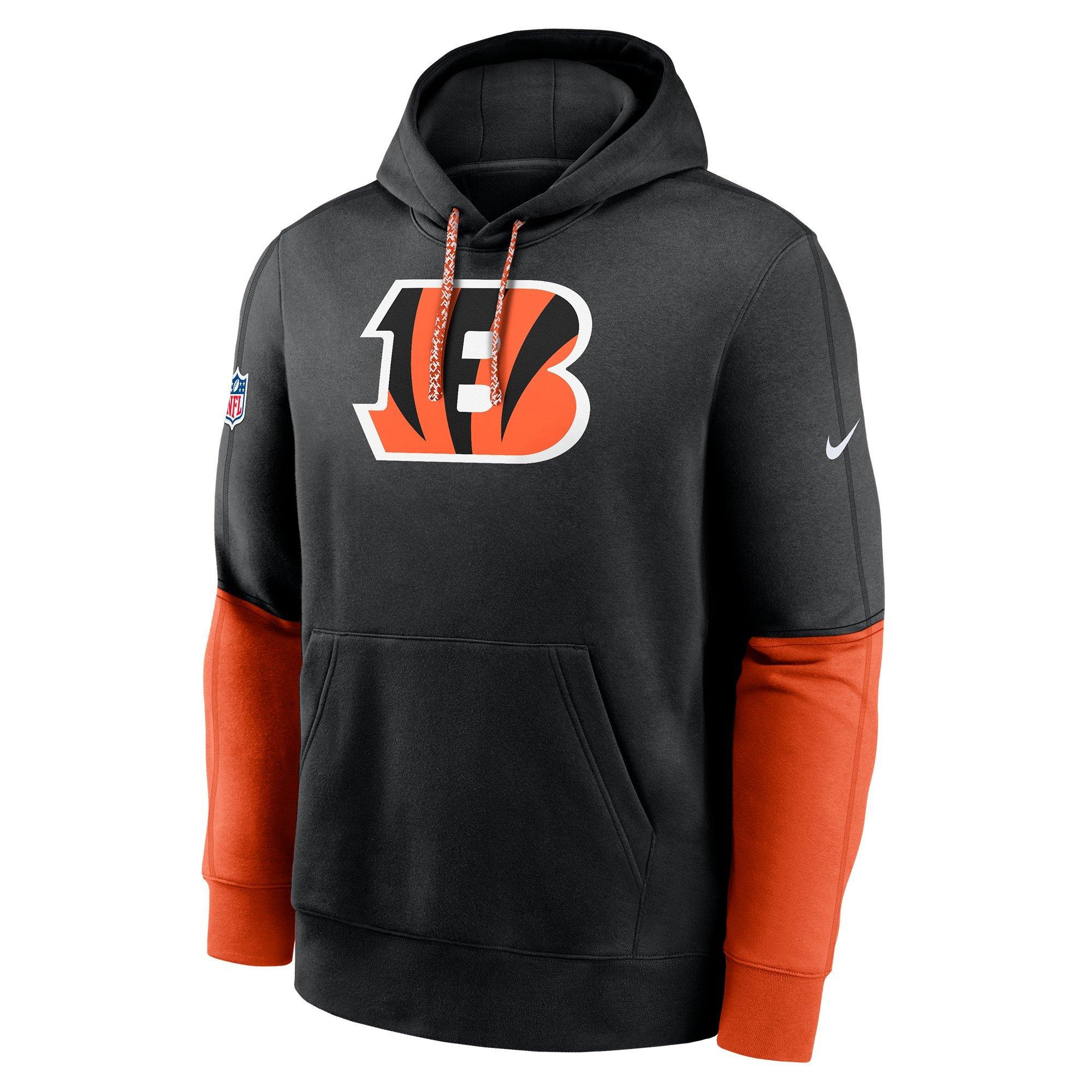 Nike Men's Cincinnati Bengals '24 Club Hoodie - BLACK/ORANGE Thumbnail View 1