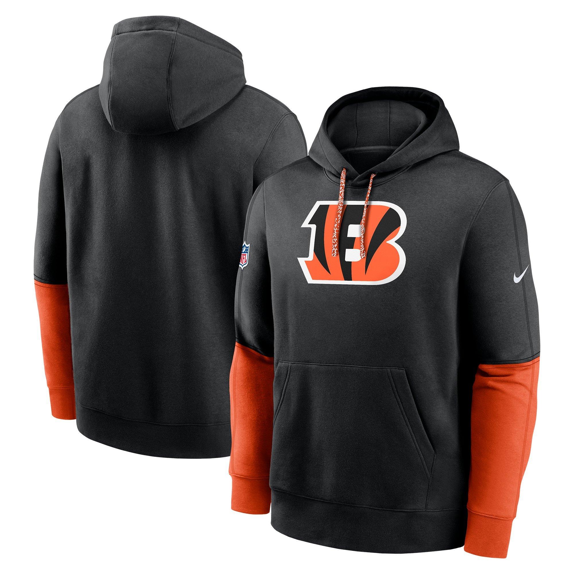 Nike Men's Cincinnati Bengals '24 Club Hoodie - BLACK/ORANGE Thumbnail View 3