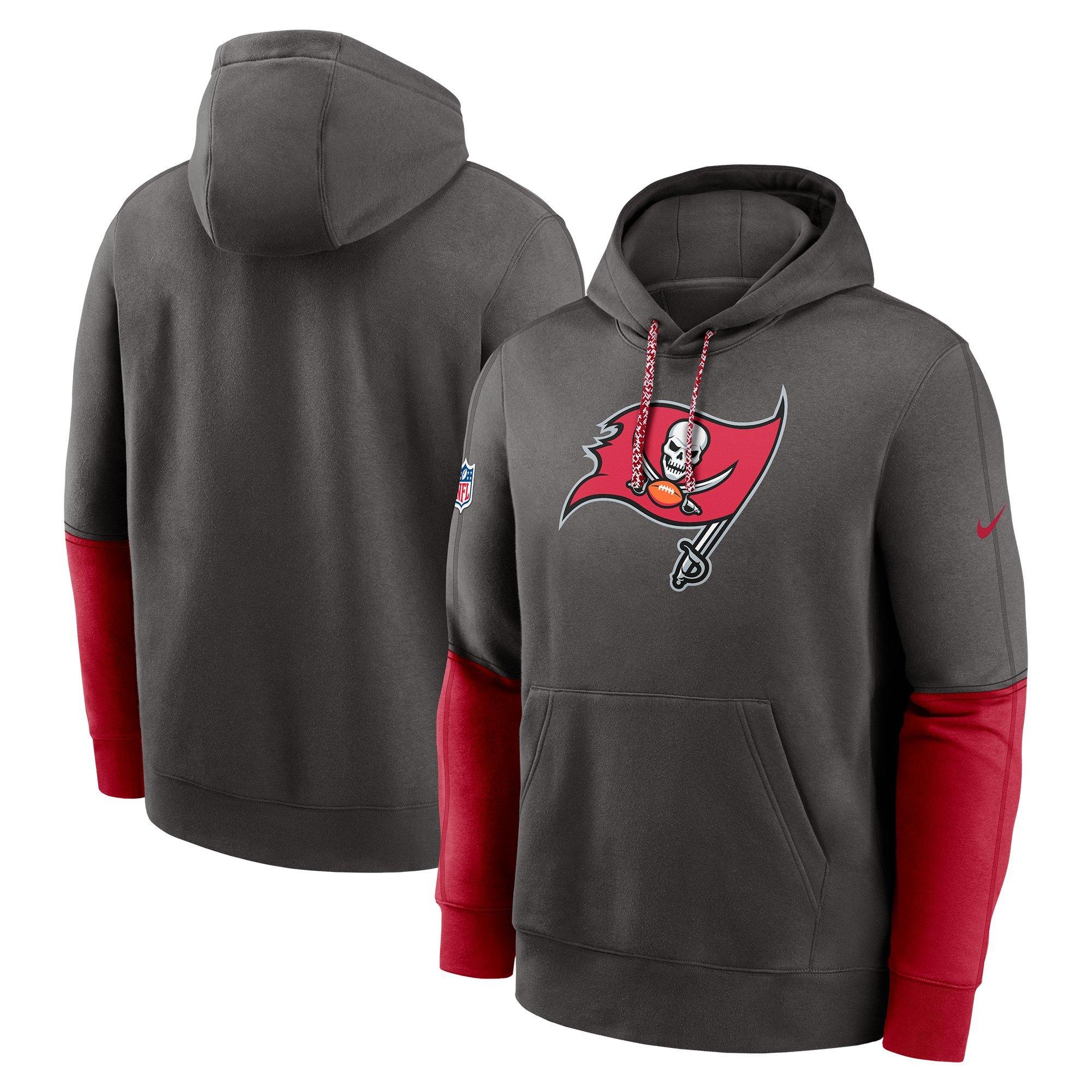 Nike Men's Tampa Bay Buccaneers '24 Club Hoodie - GREY/RED Thumbnail View 3
