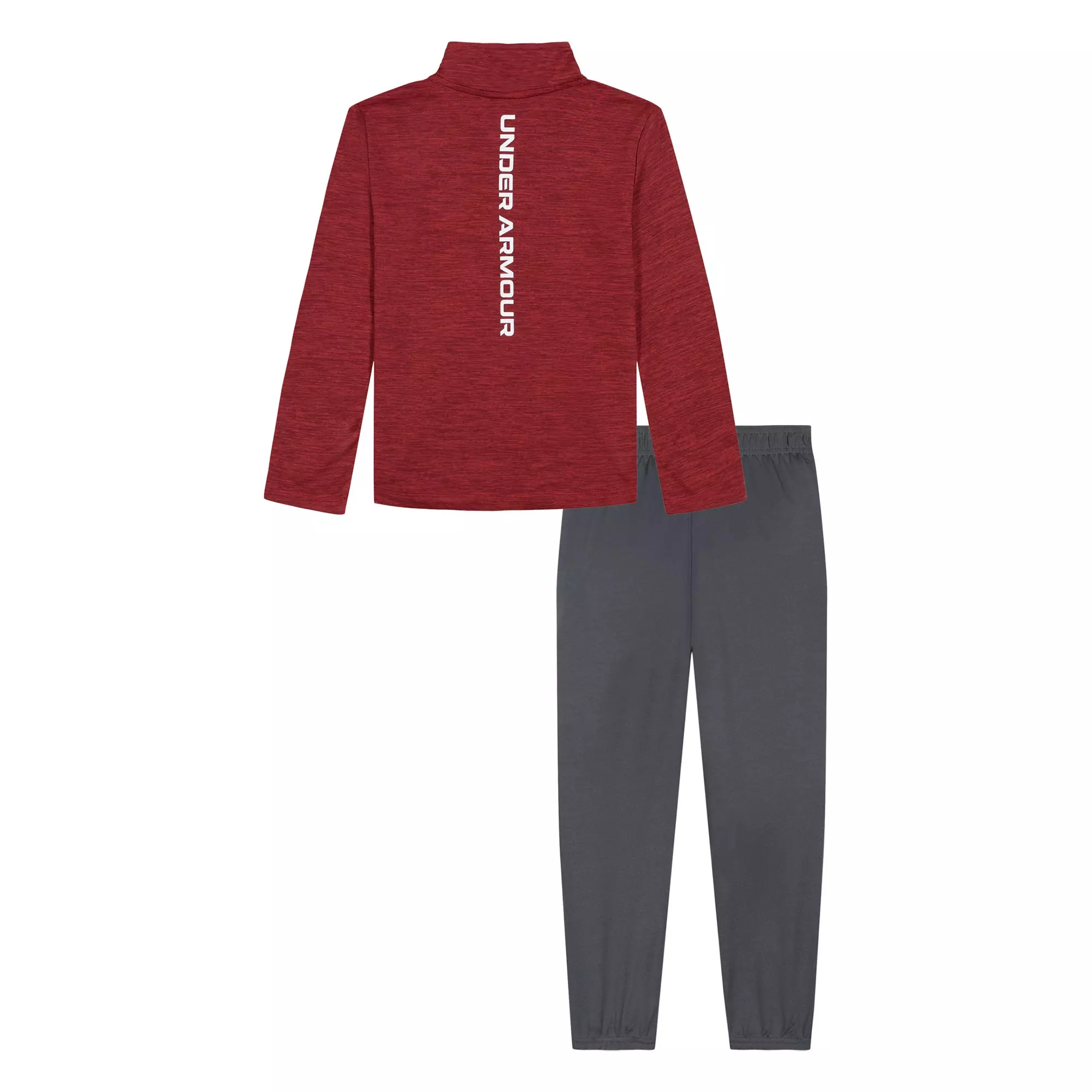 Under Armour Little Boys' Tech 1/4 Zip 2-Piece Set - RED/GREY