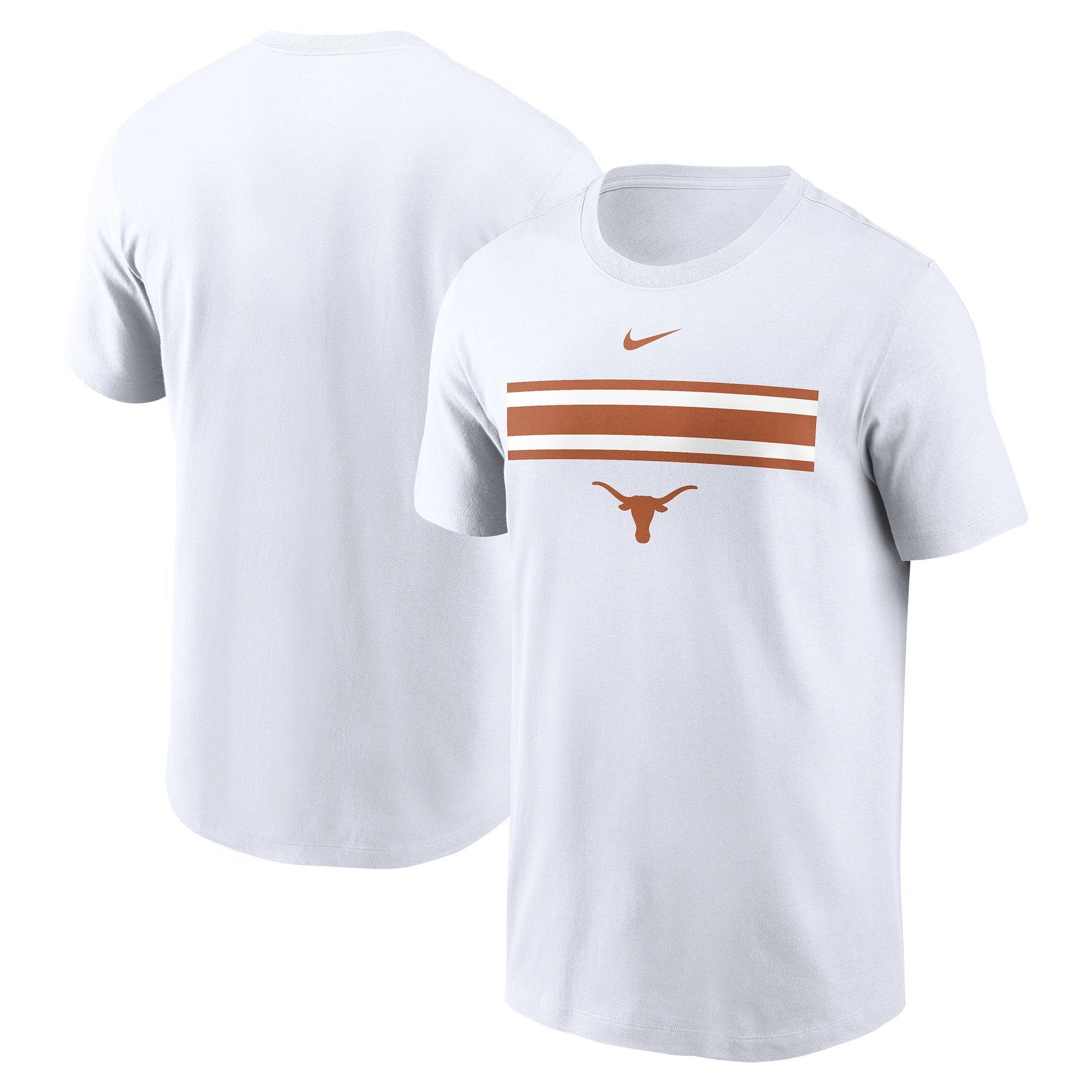 Nike Men's Texas Longhorns Striped Logo Tee - WHITE Thumbnail View 3