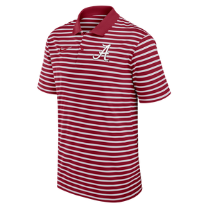 Nike Men's Alabama Crimson Tide Striped Polo-Red