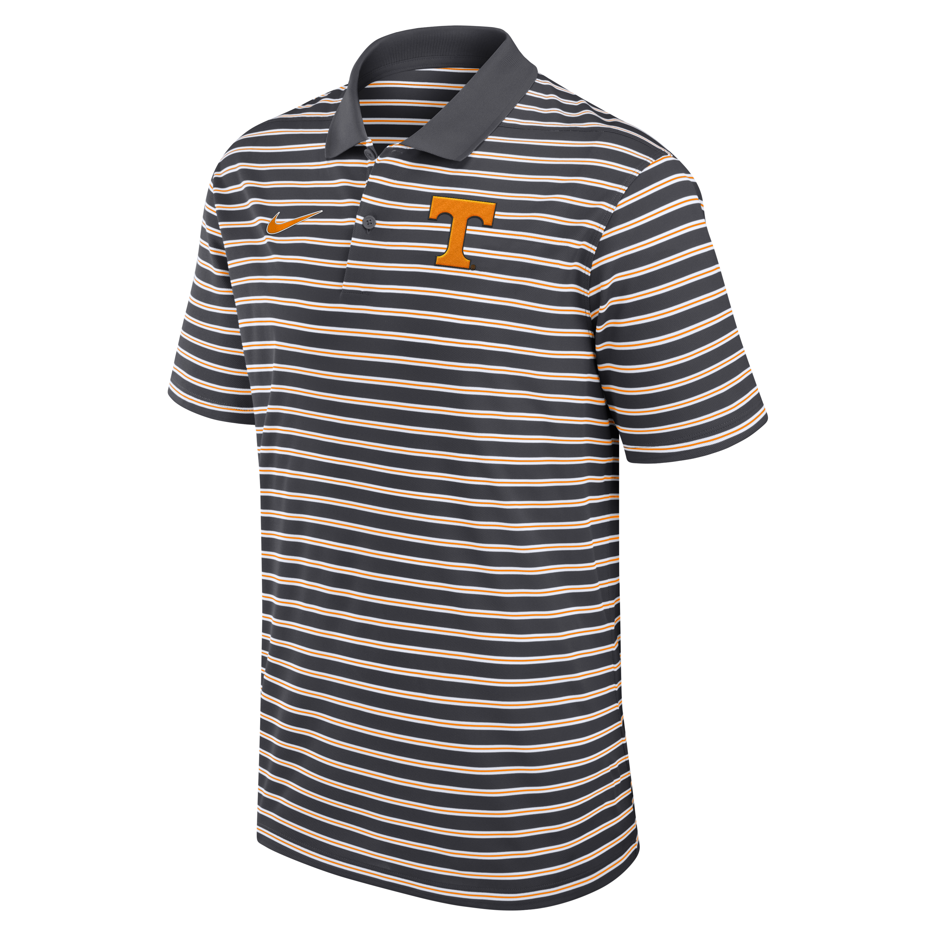 Nike Men's Tennessee Volunteers Striped Polo-Grey - GREY Thumbnail View 1