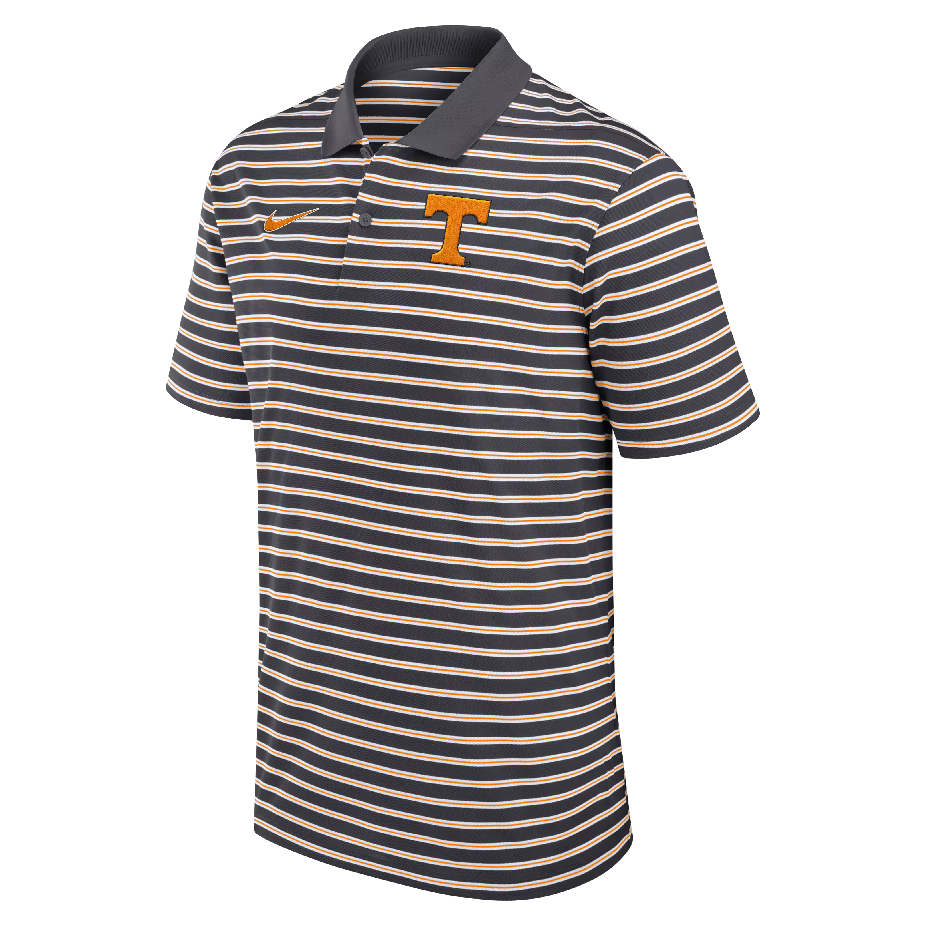 Nike Men's Tennessee Volunteers Striped Polo-Grey - GREY