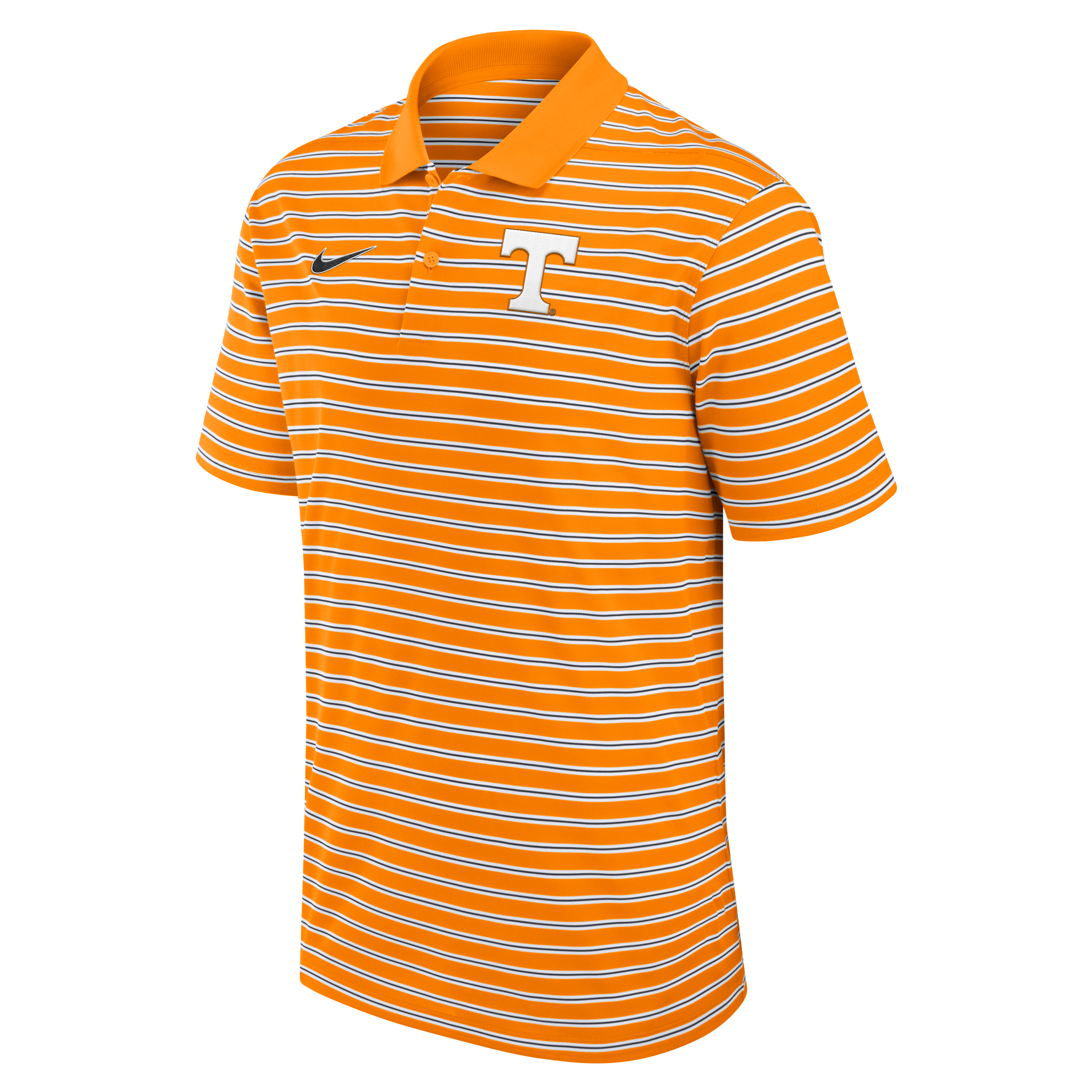 Nike Men's Tennessee Volunteers Striped Polo-Orange - ORANGE Thumbnail View 1