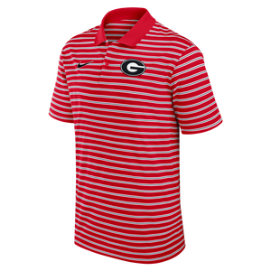 Nike Men's Georgia Bulldogs Striped Polo-Red
