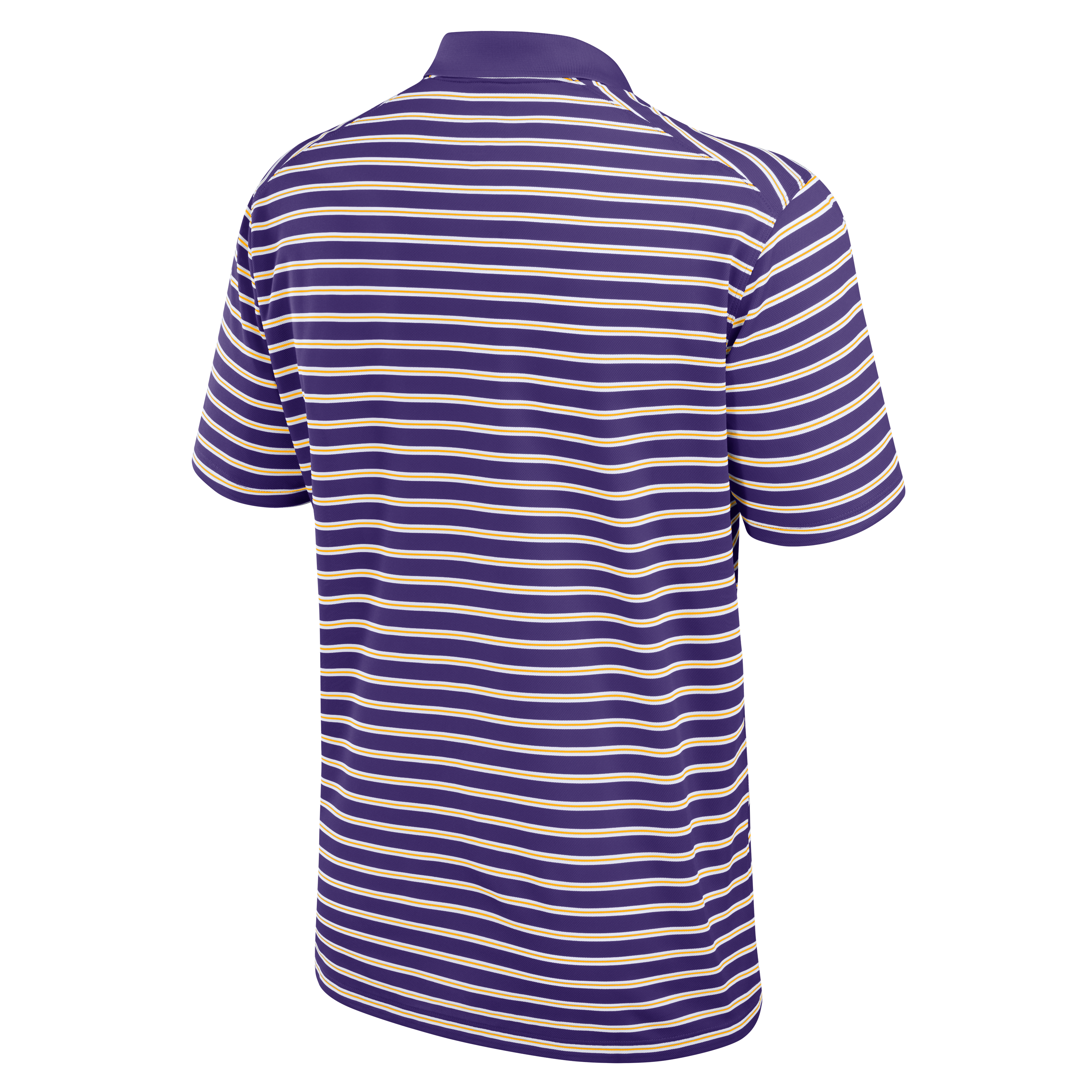 Nike Men's LSU Tigers Striped Polo-Purple - PURPLE Thumbnail View 2