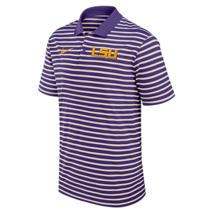 Nike Men's LSU Tigers Striped Polo-Purple