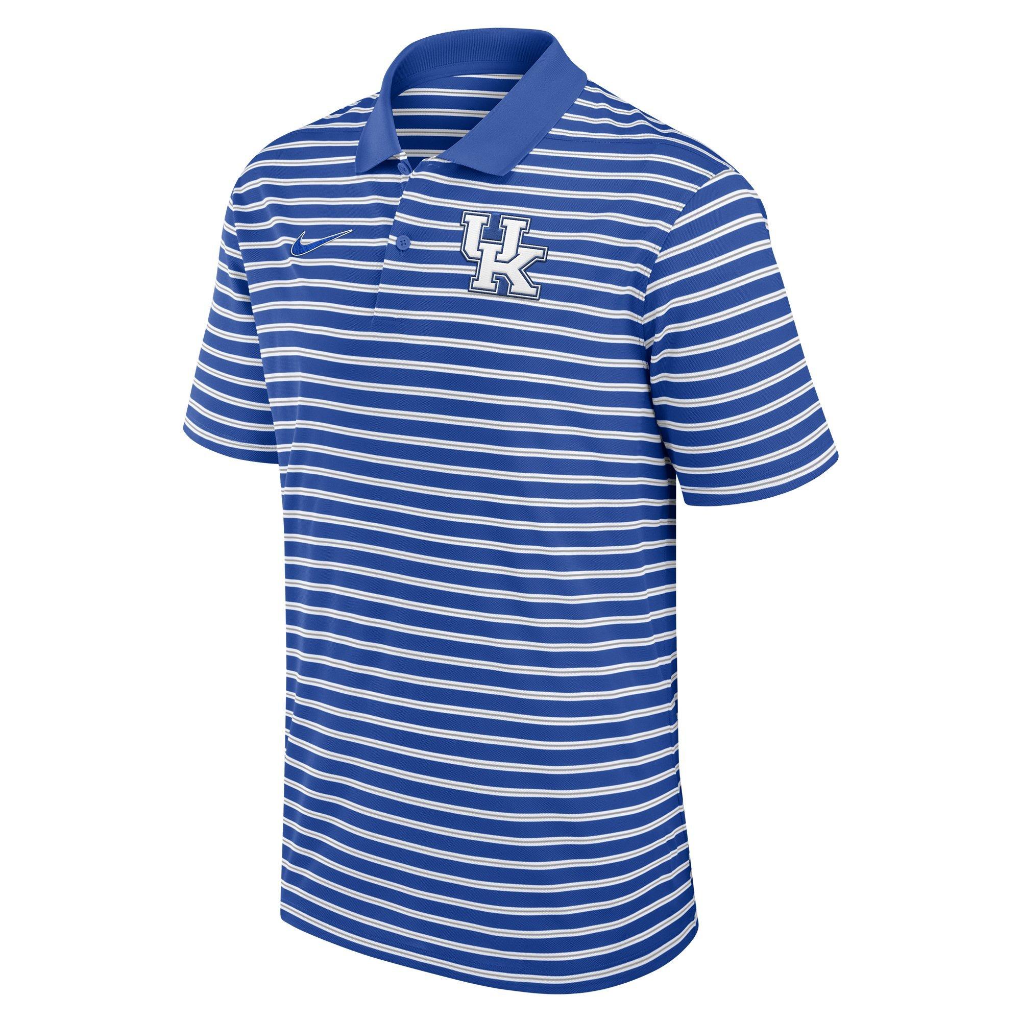 Nike Men's Kentucky Wildcats Primetime Victory Striped Polo - ROYAL Thumbnail View 1