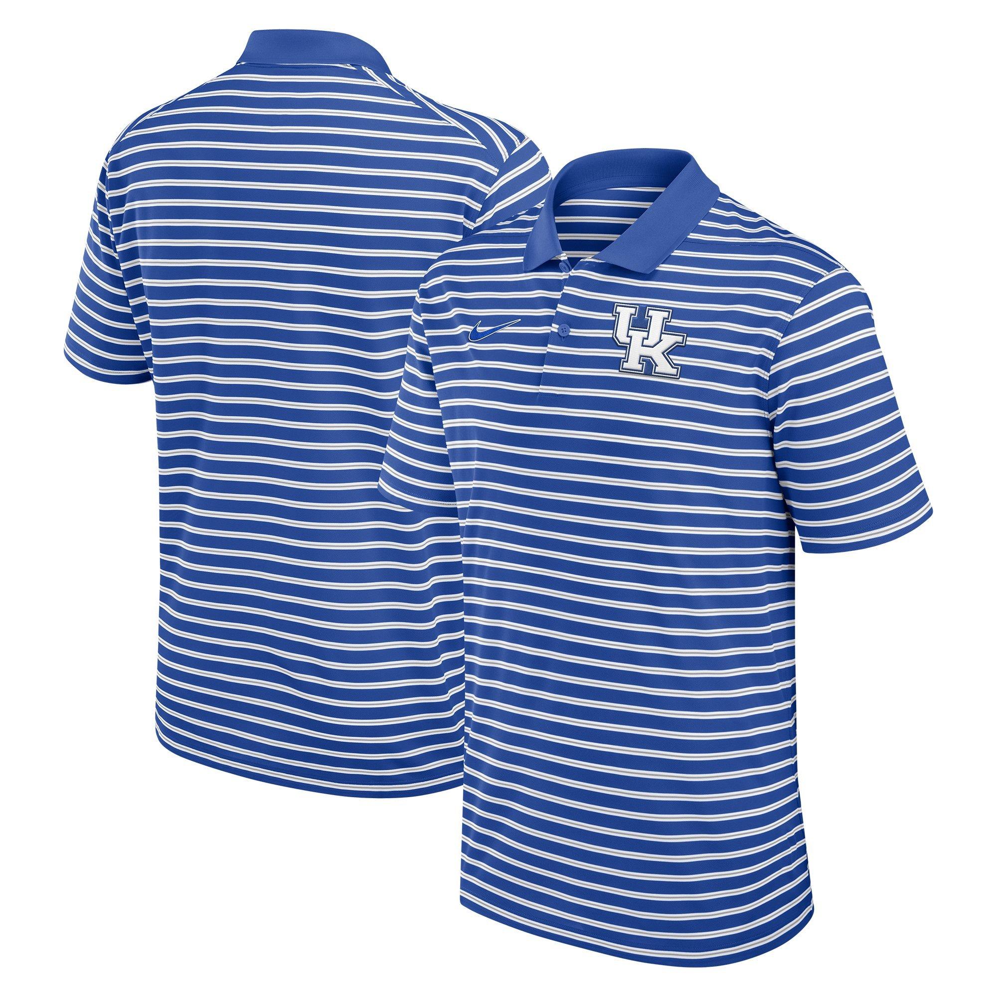 Nike Men's Kentucky Wildcats Primetime Victory Striped Polo - ROYAL Thumbnail View 3