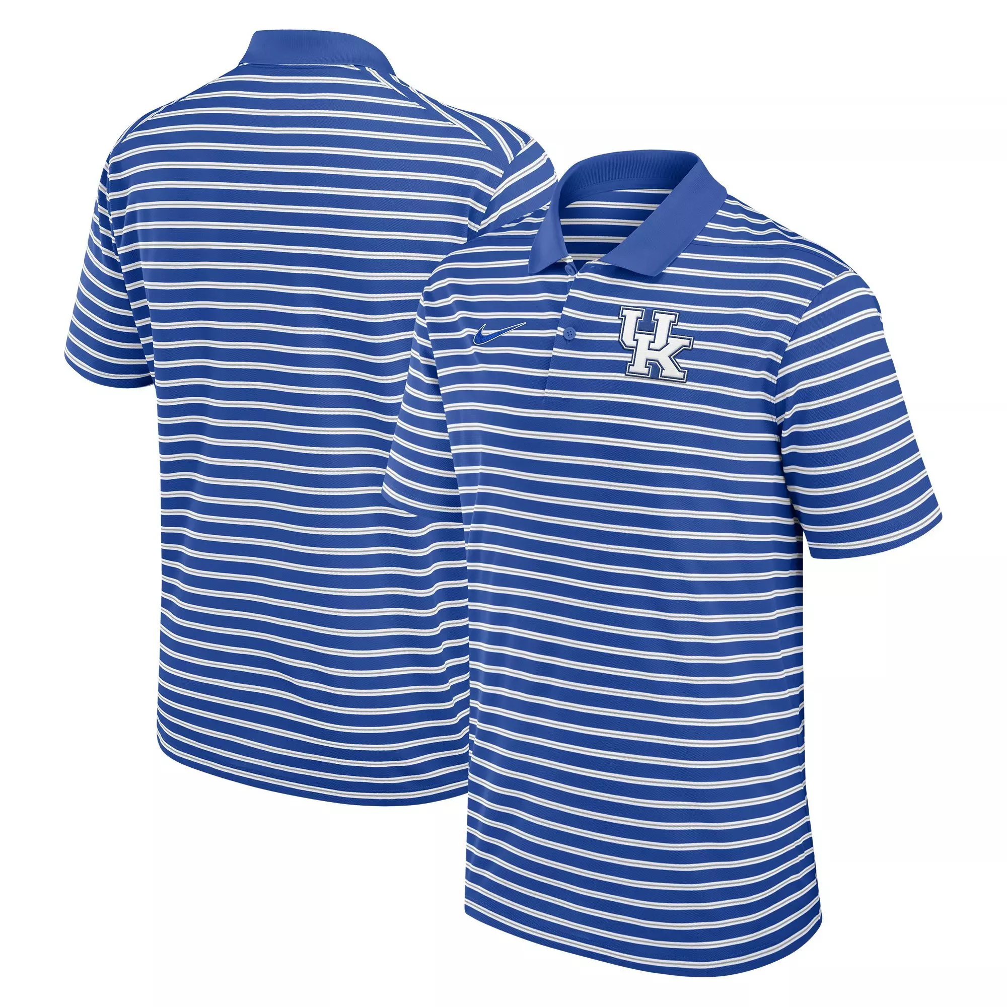 Nike Men's Kentucky Wildcats Primetime Victory Striped Polo - ROYAL