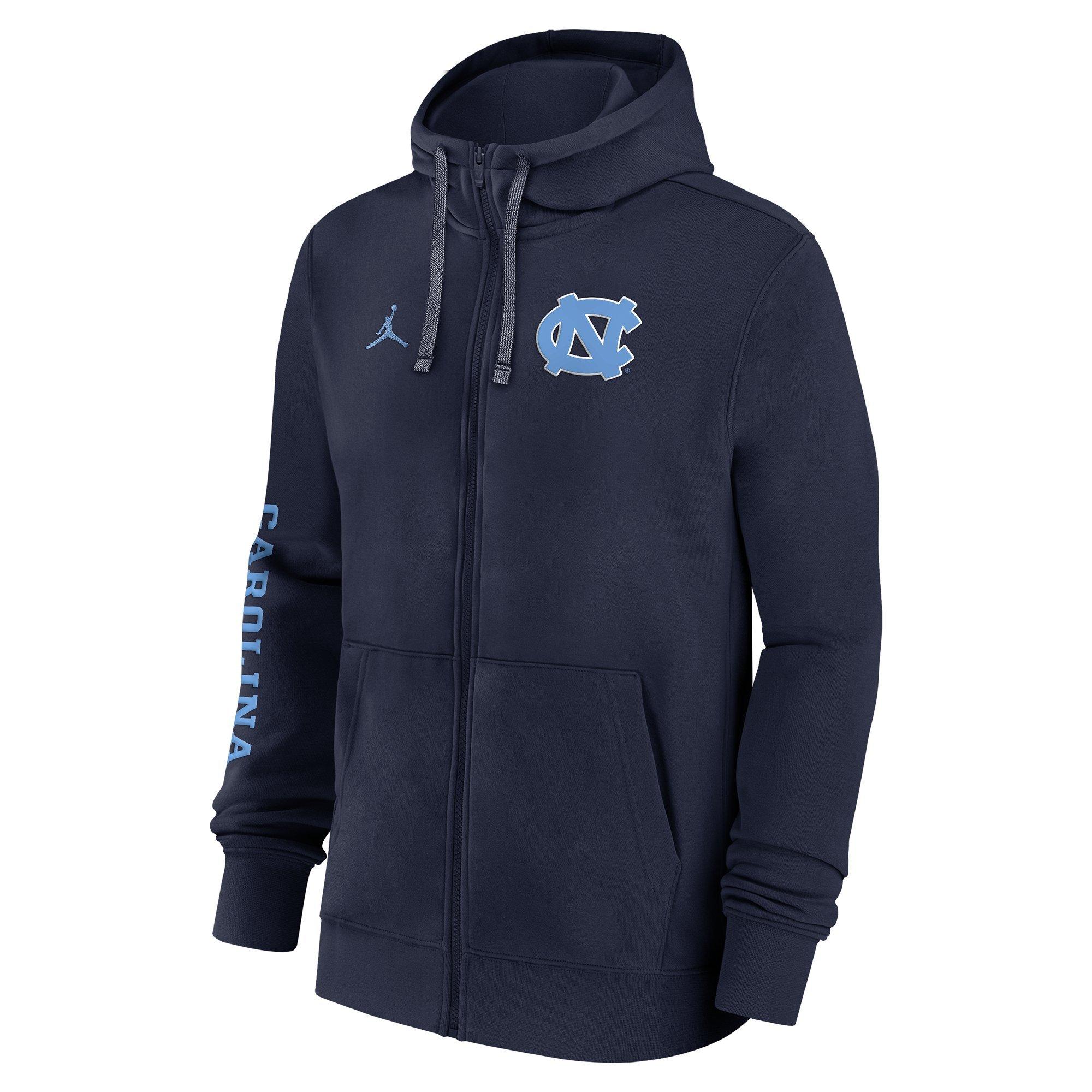 Jordan Men's North Carolina Tar Heels Sideline Team Issue Full-Zip Jacket - BLUE Thumbnail View 1