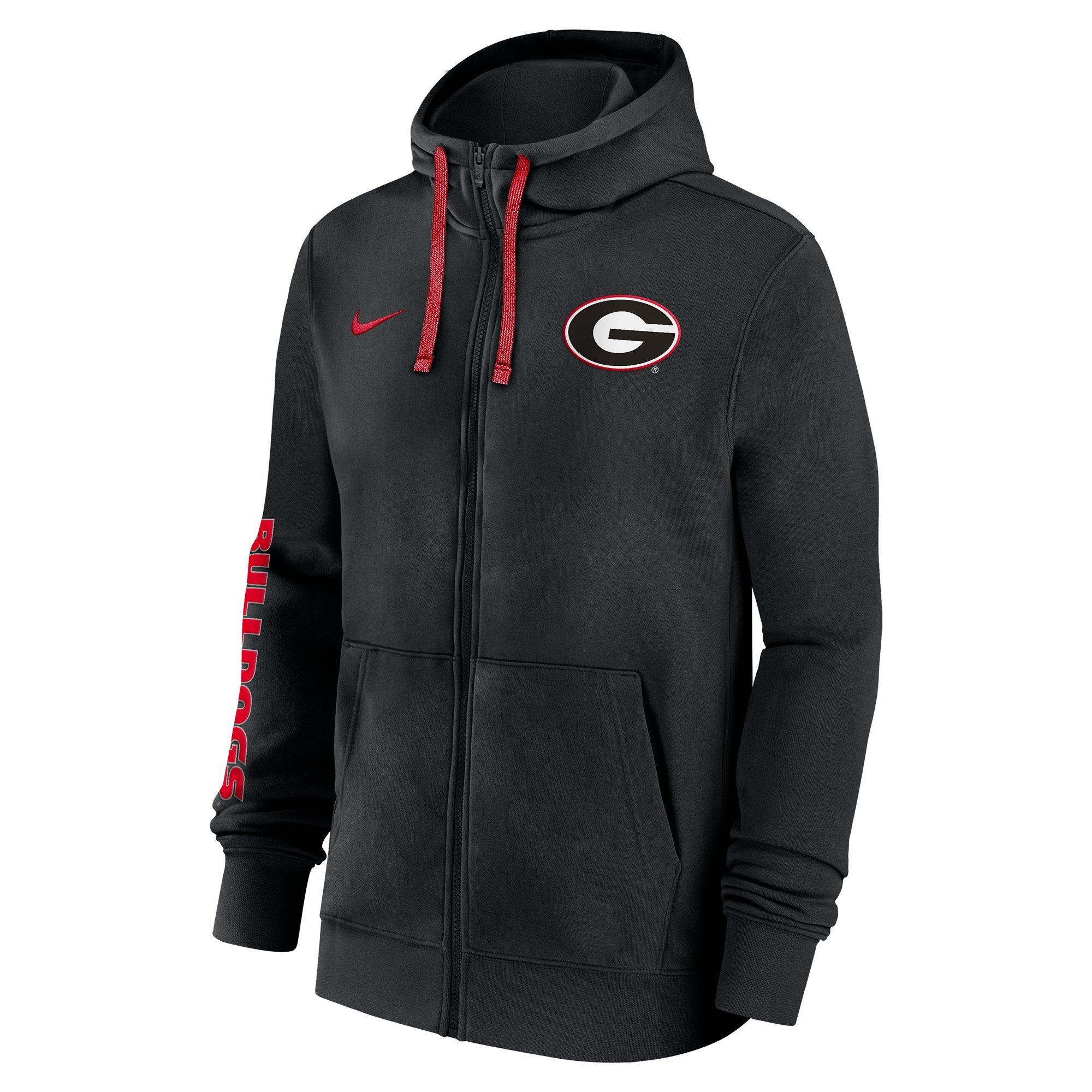 Nike Men's Georgia Bulldogs Sideline Team Issue Full-Zip Jacket - BLACK Thumbnail View 1