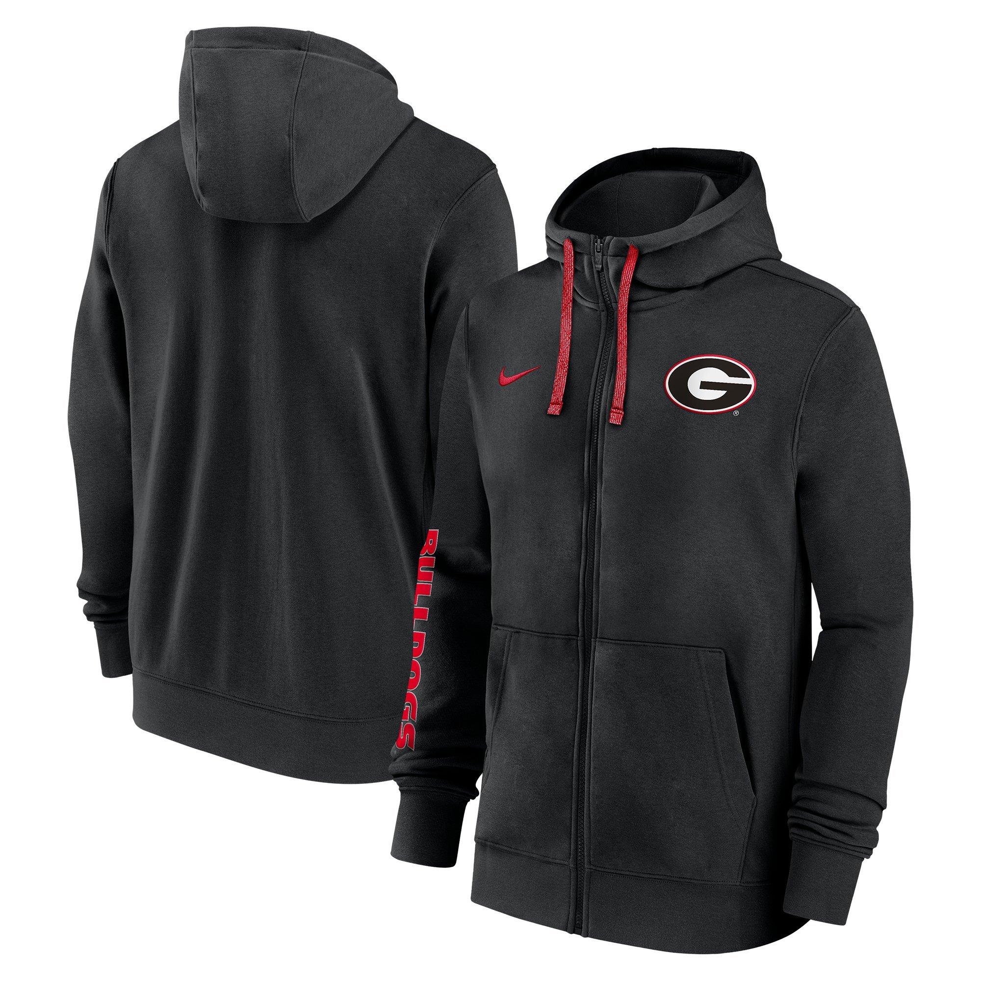 Nike Men's Georgia Bulldogs Sideline Team Issue Full-Zip Jacket - BLACK Thumbnail View 3