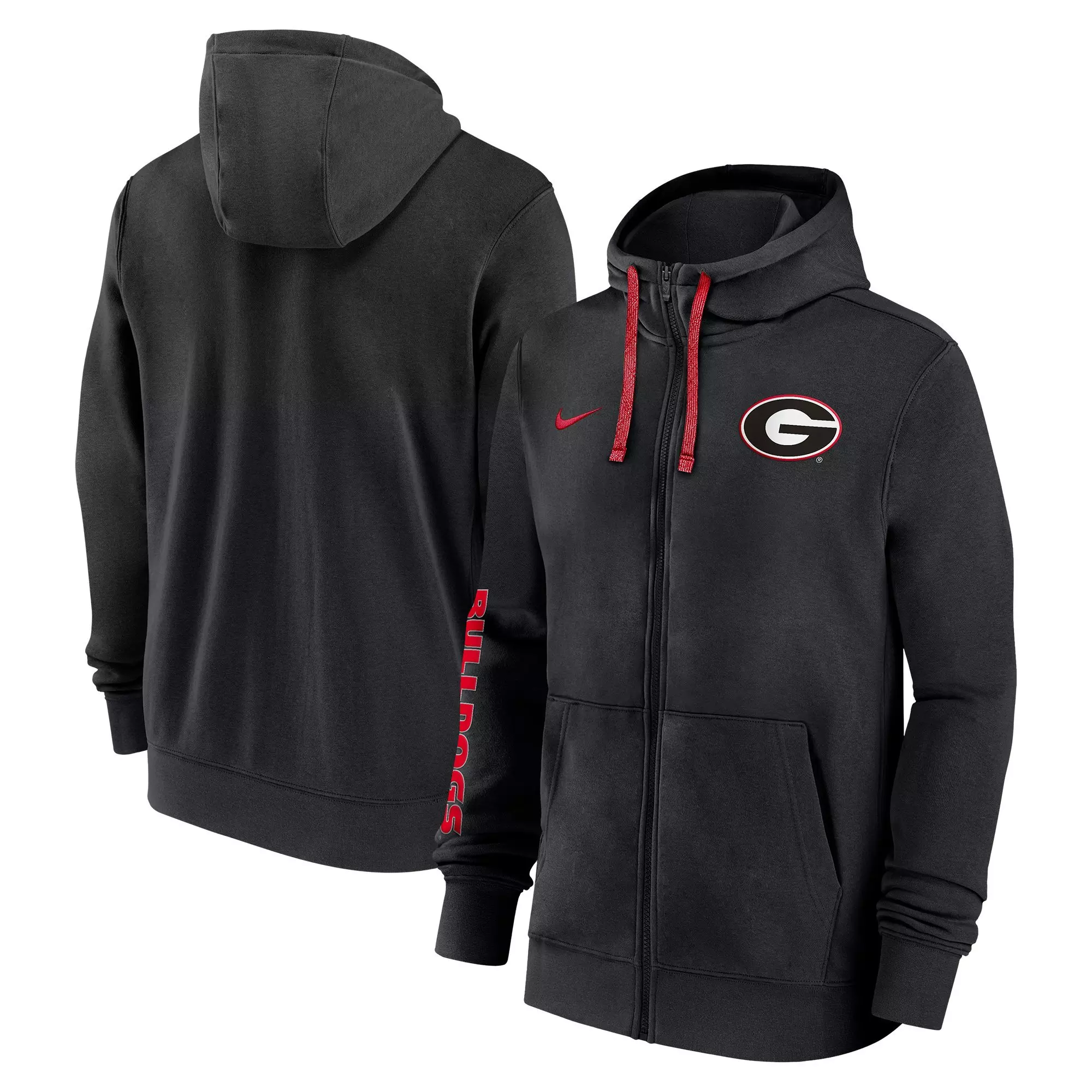 Nike Men's Georgia Bulldogs Sideline Team Issue Full-Zip Jacket - BLACK
