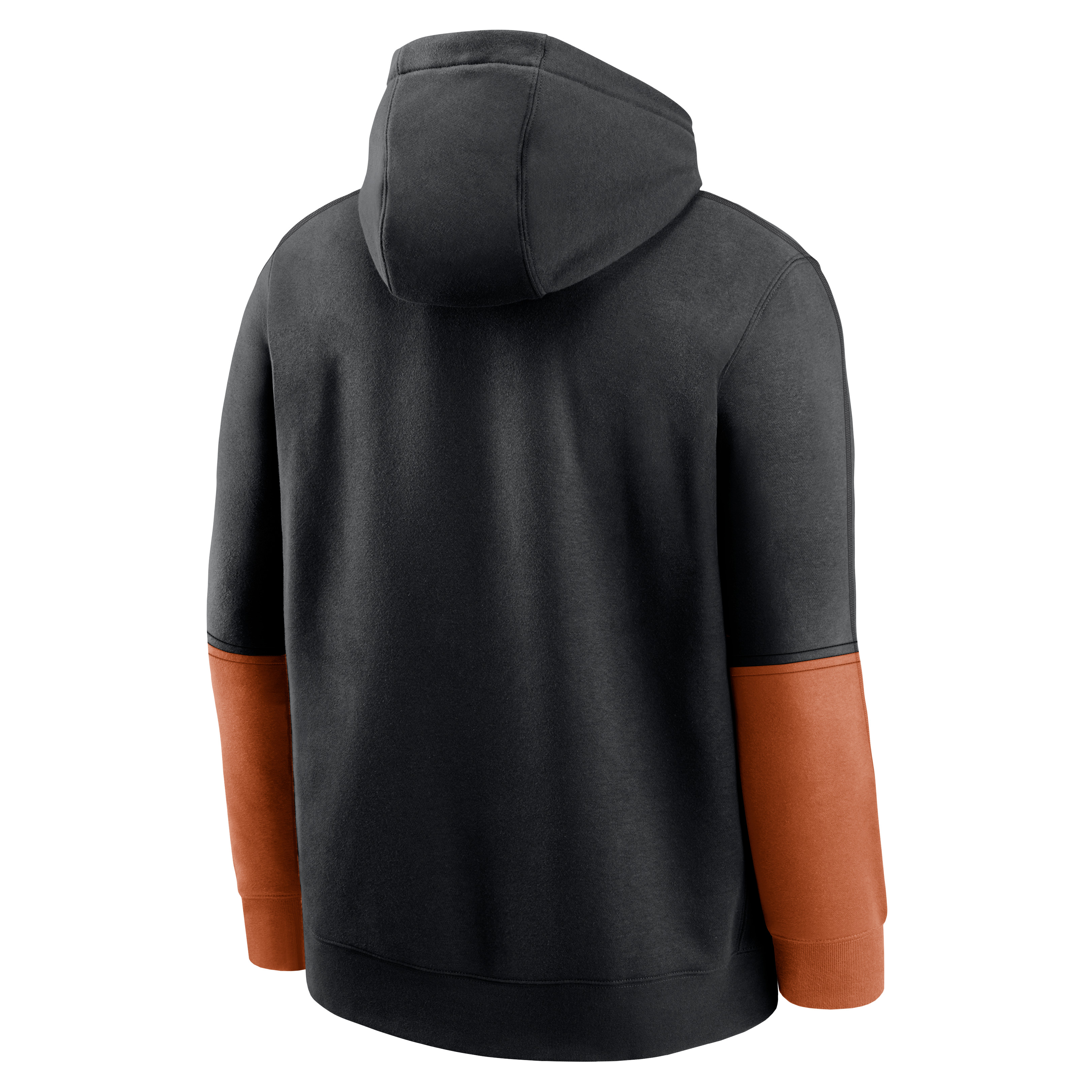 Nike Men's Texas Longhorns '24 Club Hoodie-Black/Orange - BLACK/ORANGE Thumbnail View 2