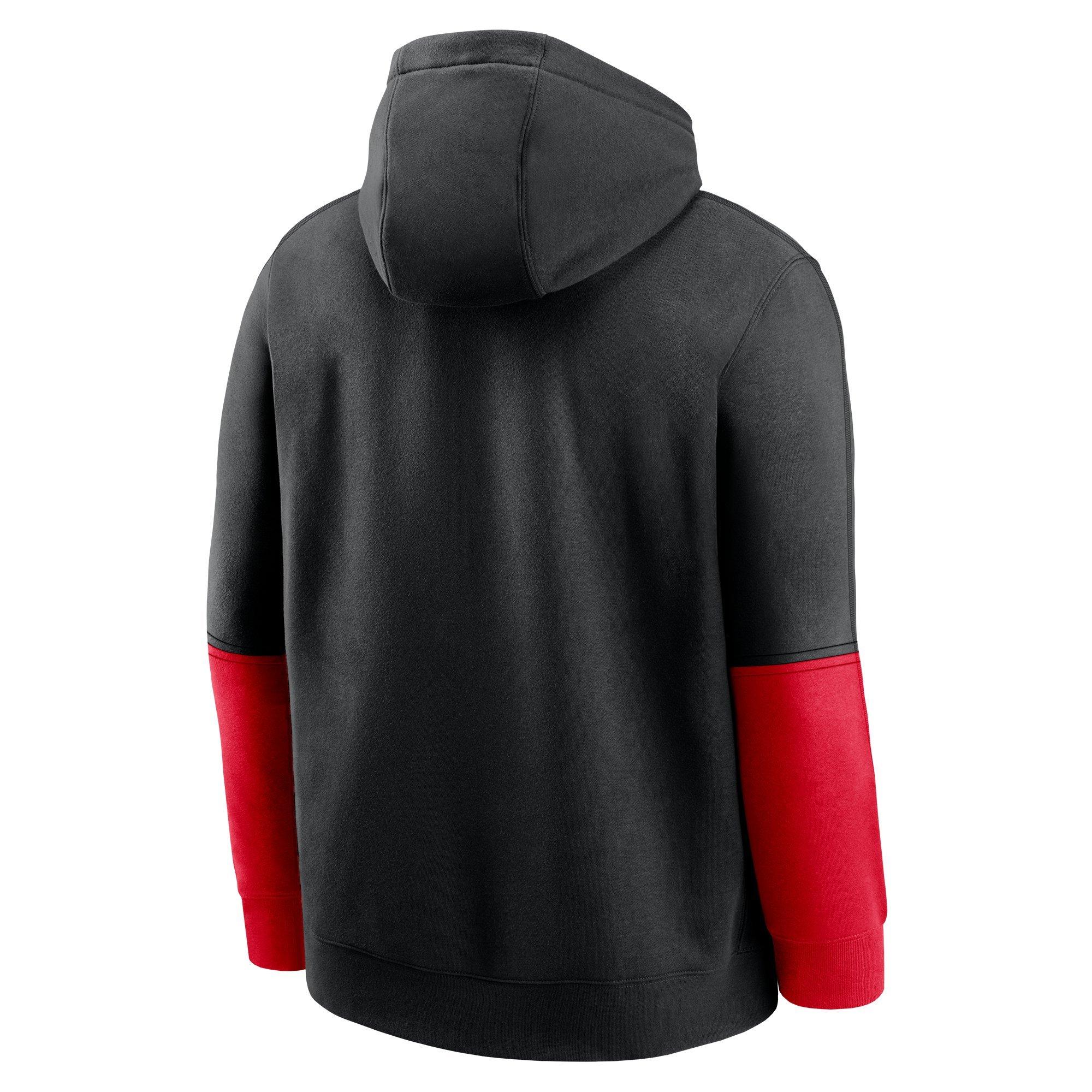 Nike Men's Georgia Bulldogs Club Hoodie - BLACK/RED Thumbnail View 2