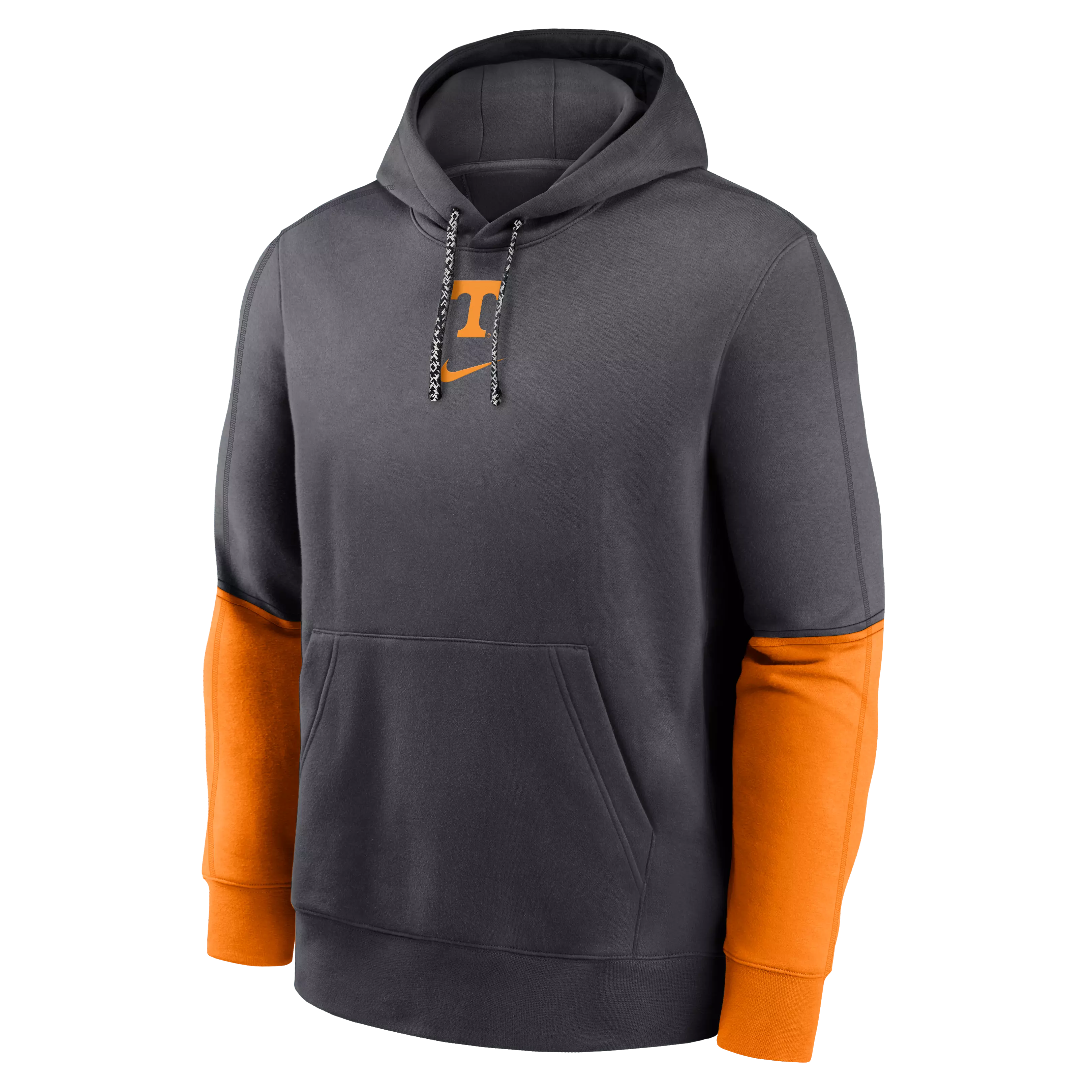 Nike Men's Tennessee Volunteers '24 Club Hoodie-Grey/Orange - GREY
