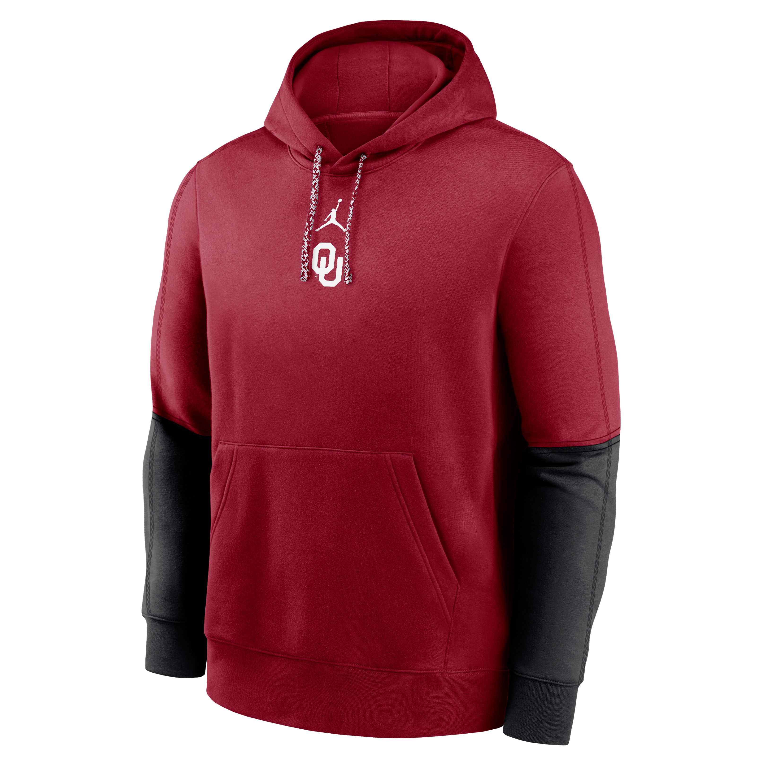 Nike Men's Oklahoma Sooners '24 Club Hoodie-Red/Black - RED Thumbnail View 1
