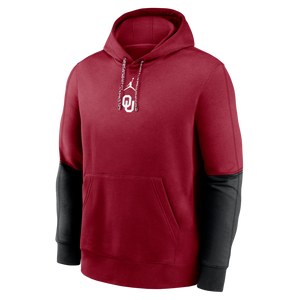 Nike Men's Oklahoma Sooners '24 Club Hoodie-Red/Black