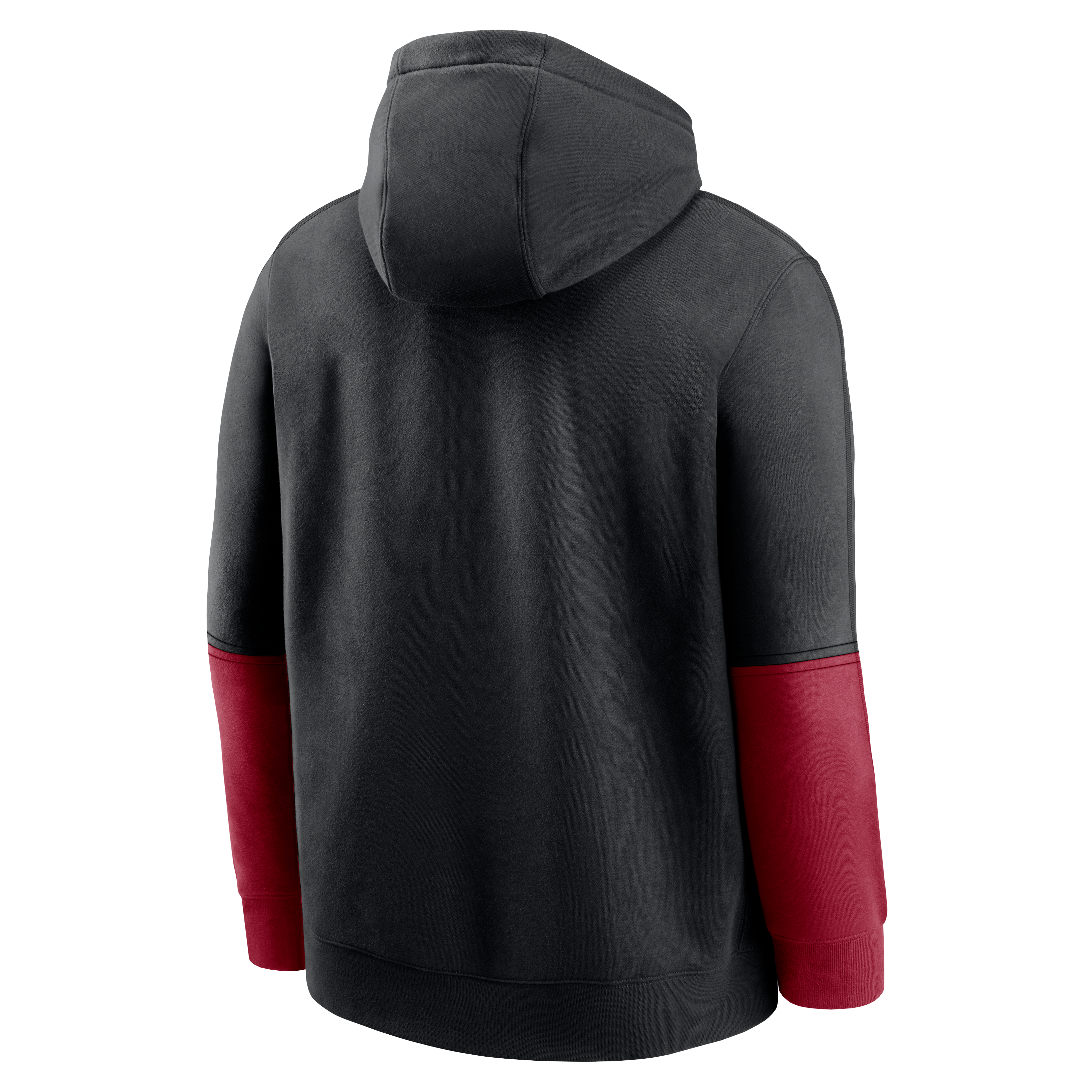 Nike Men's Alabama Crimson Tide '24 Club Hoodie-Black/Red - BLACK/RED Thumbnail View 2