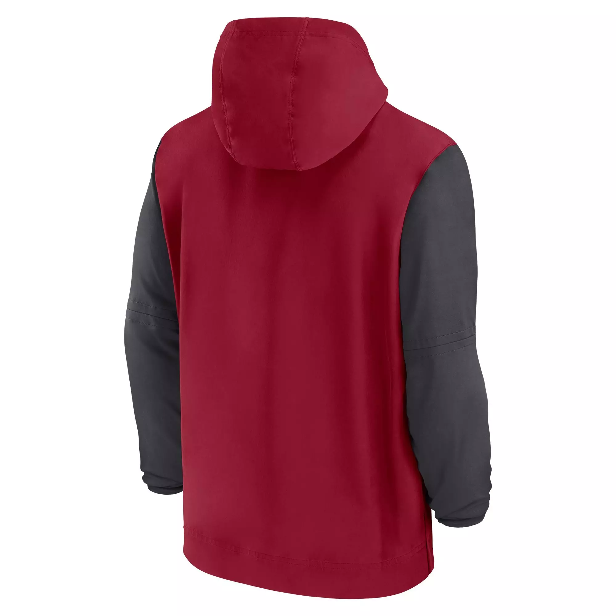 Nike Men's Alabama Crimson Tide Sideline Pregame Player 1/2-Zip Hooded Jacket - RED/BLACK