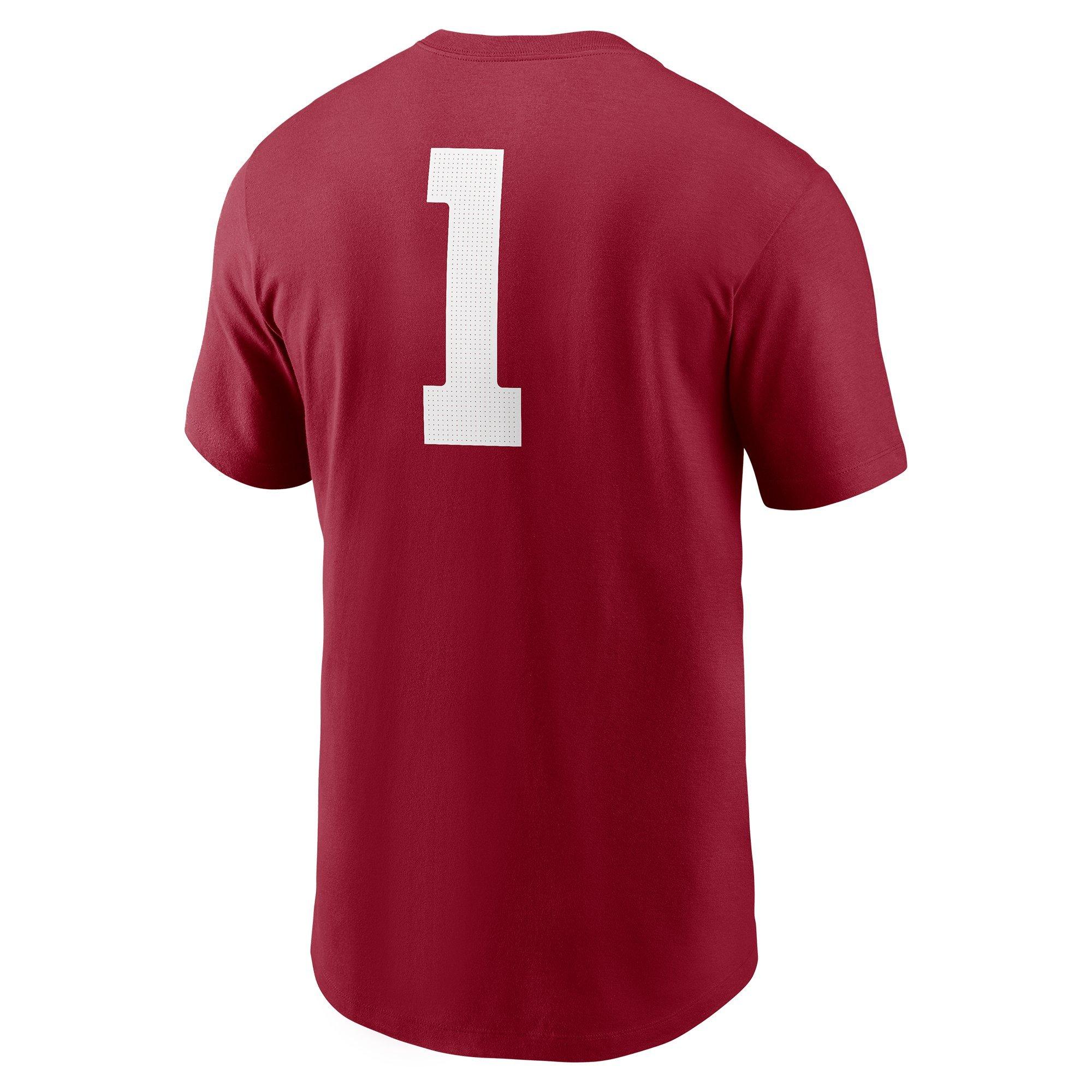 Nike Men's Oklahoma Sooners No. 1 Logo Tee - RED Thumbnail View 2
