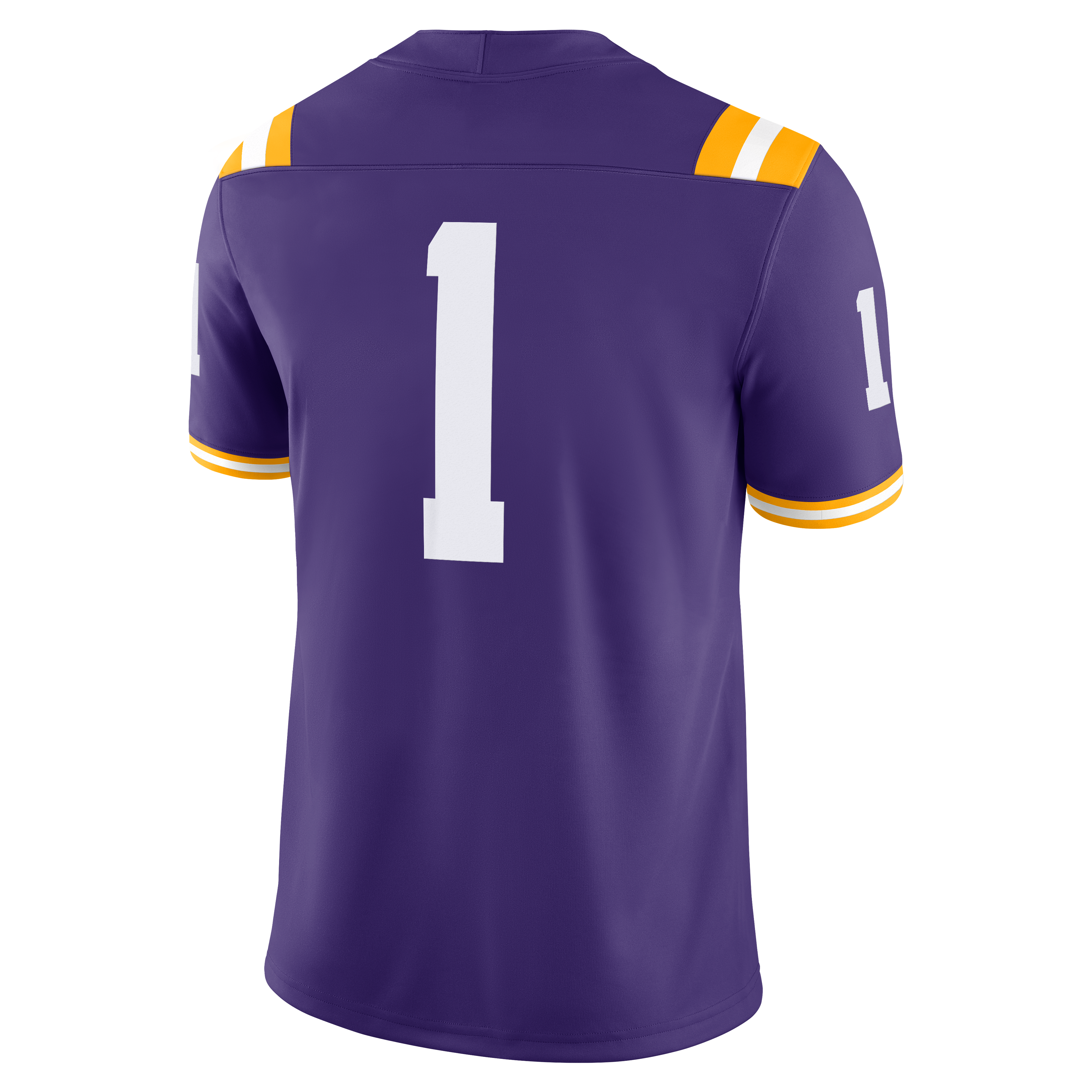 Nike Men's LSU Tigers #1 Jersey-Purple - PURPLE Thumbnail View 2