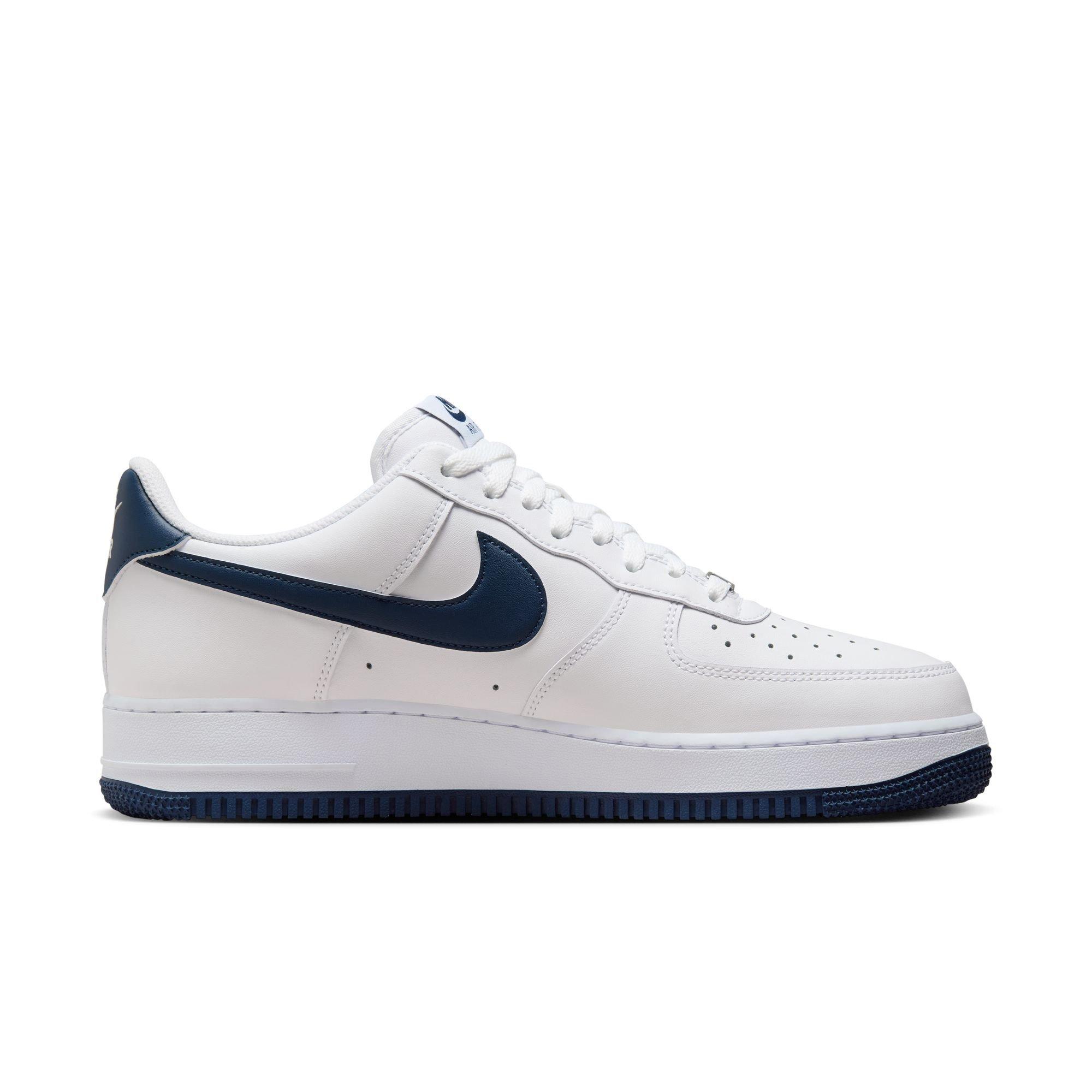 Nike Air Force 1 07 White Midnight Navy Men s Shoe Hibbett