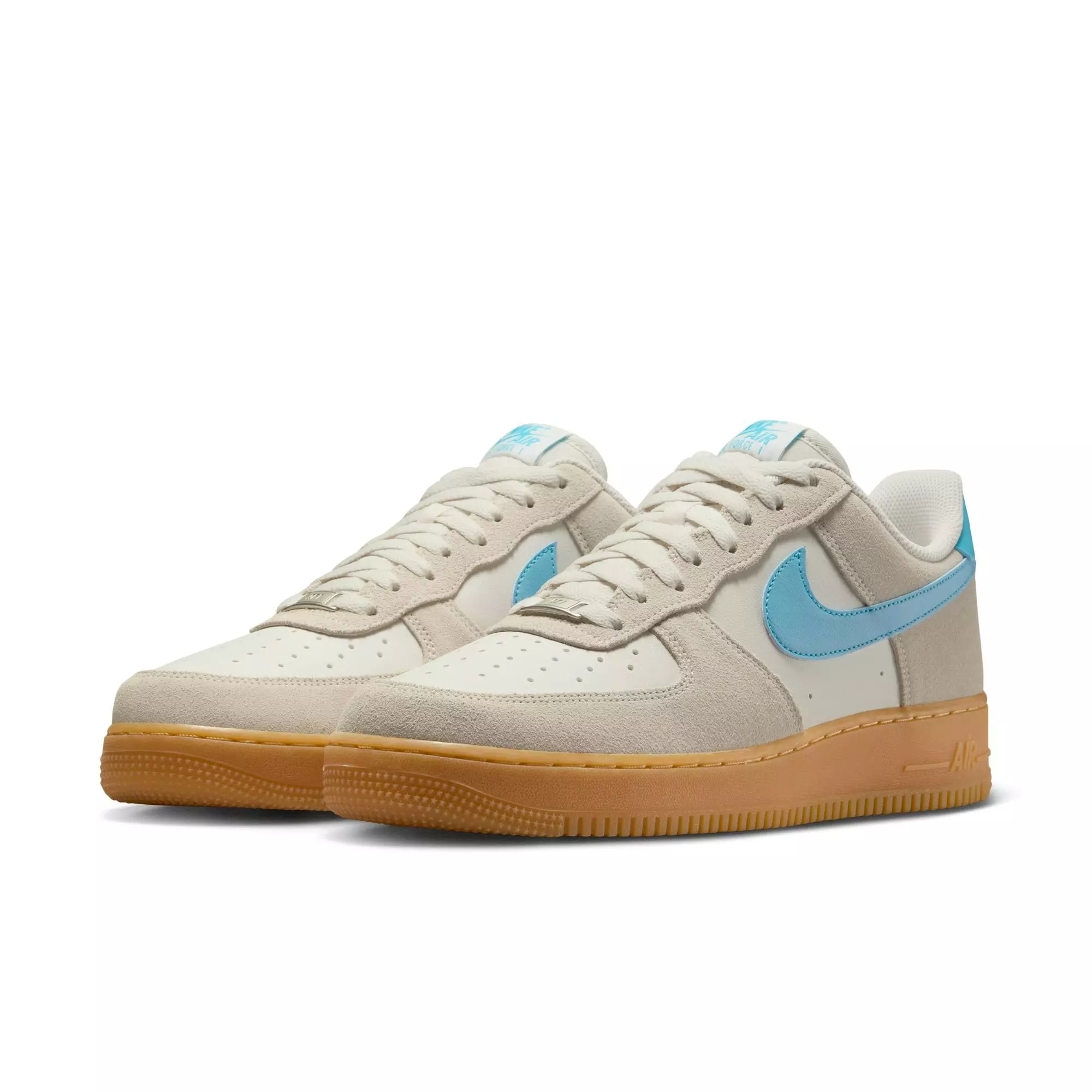 Nike Air Force 1 '07 LV8 "Phantom/Baltic Blue/Gum Yellow" Men's Shoe - GREY/BLUE