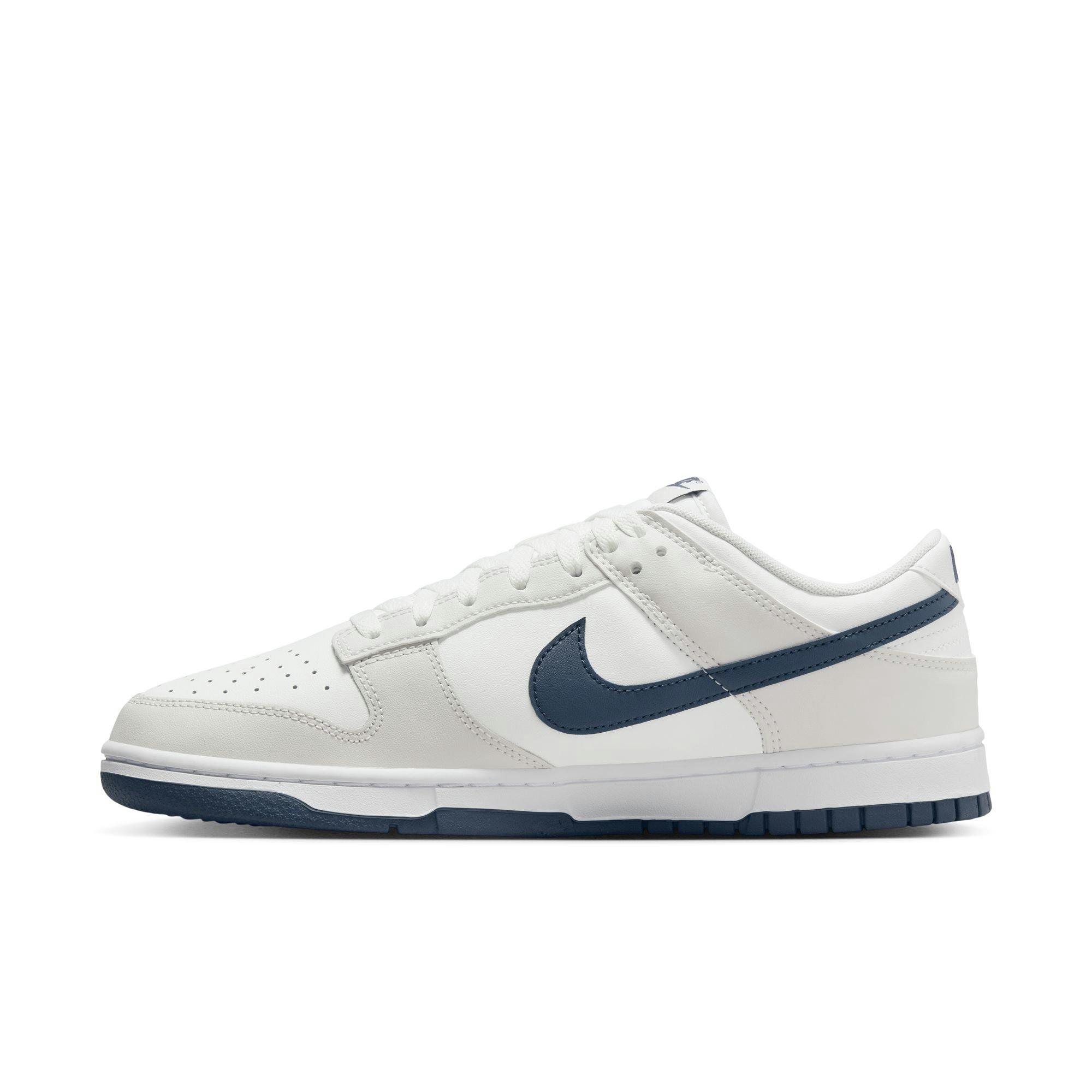 Nike Dunk Low Retro "Summit White/Midnight Navy/Platinum Tint" Men's Shoe