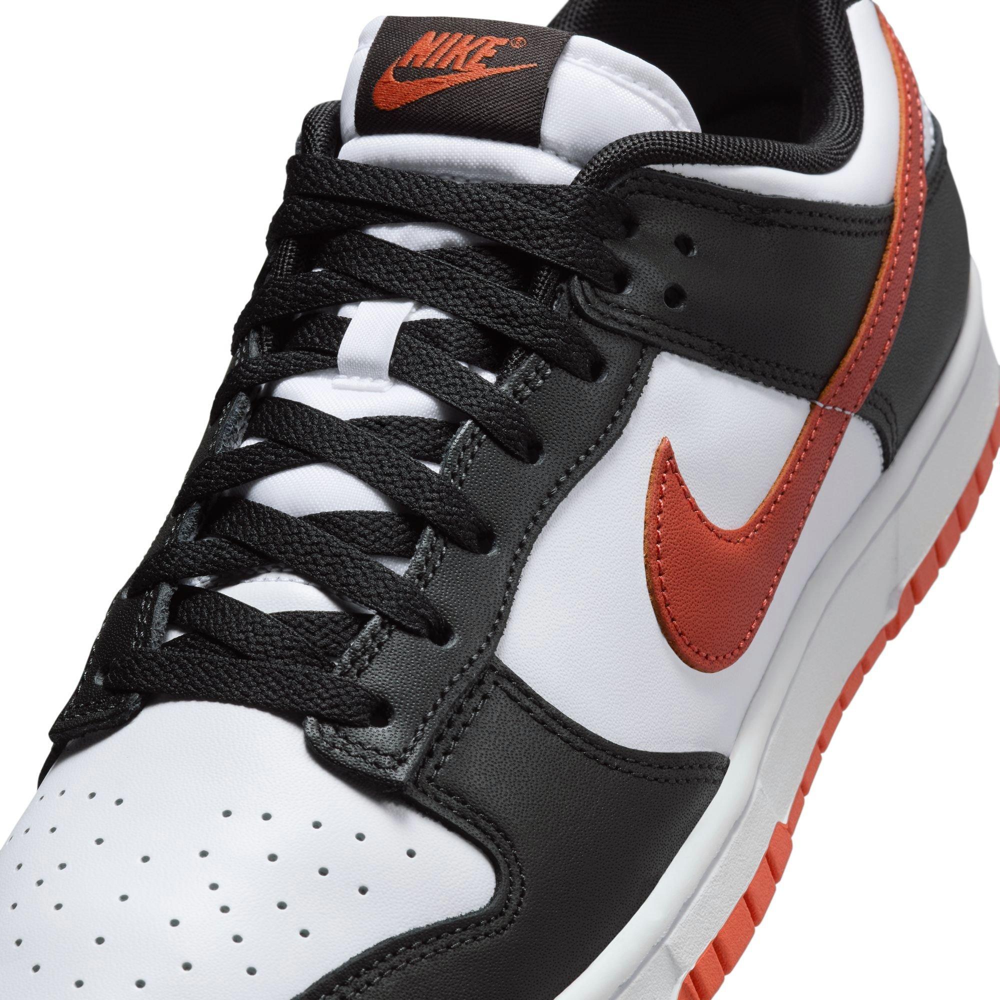 Nike Dunk Low Retro "White/Dragon Red/Black" Men's Shoe - WHITE/RED/BLACK Thumbnail View 10