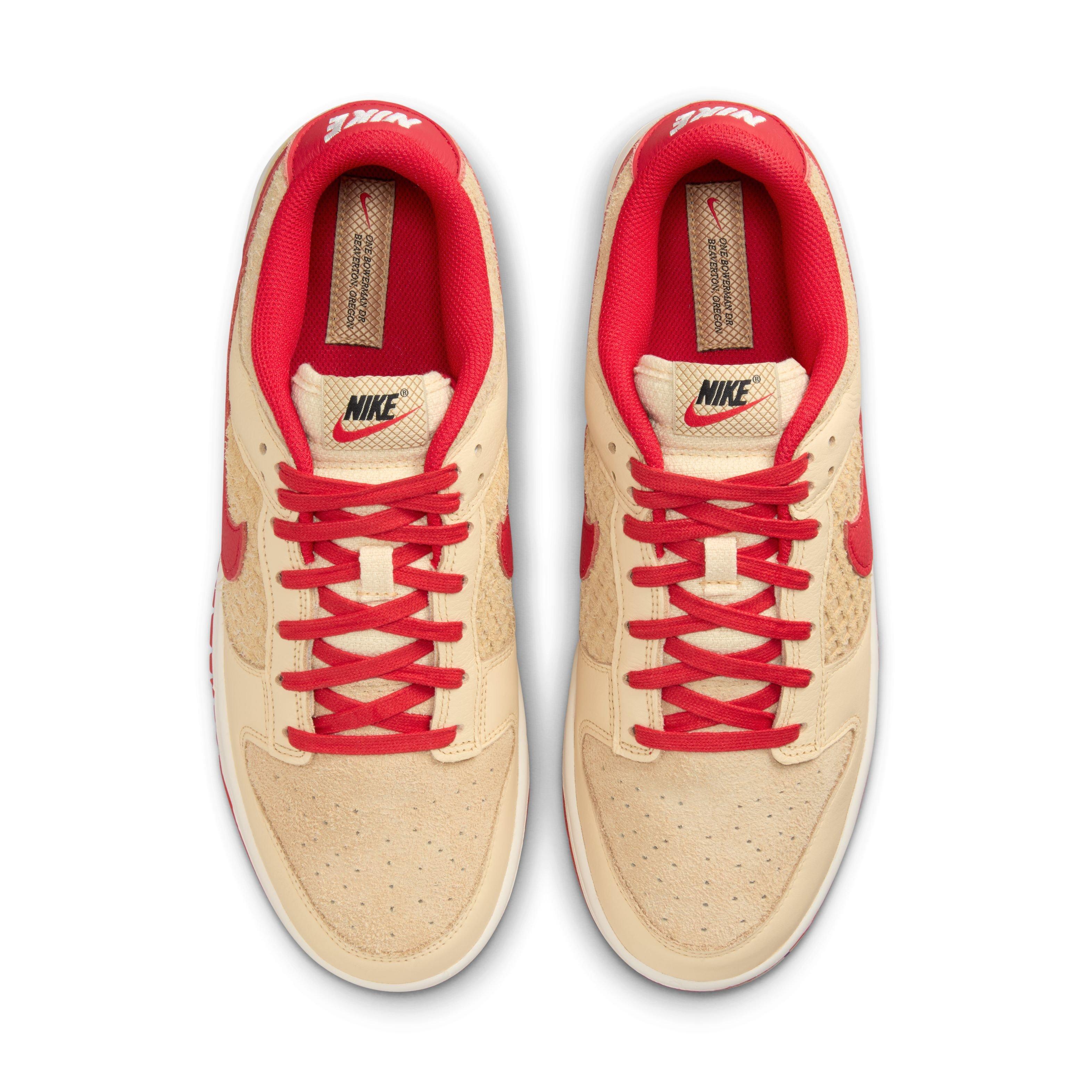 Nike Dunk Low Retro SE &ldquo;Strawberry Waffle&rdquo; Men's Shoe - PALE VANILLA/UNIVERSITY RED/SAIL Thumbnail View 10