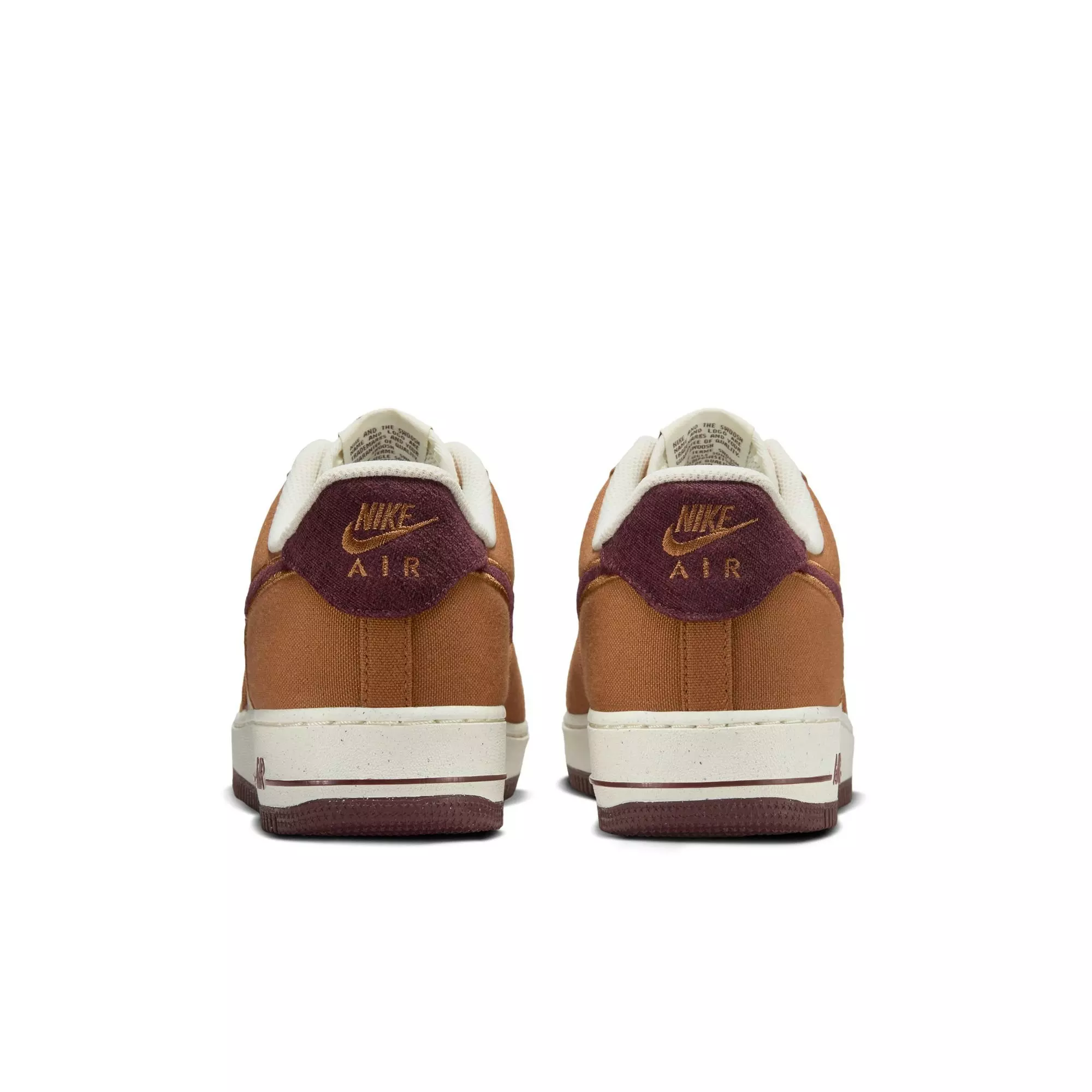 Nike Air Force 1 '07 LV8 "Lt British Tan/Burgundy Crush" Men's Shoe - TAN