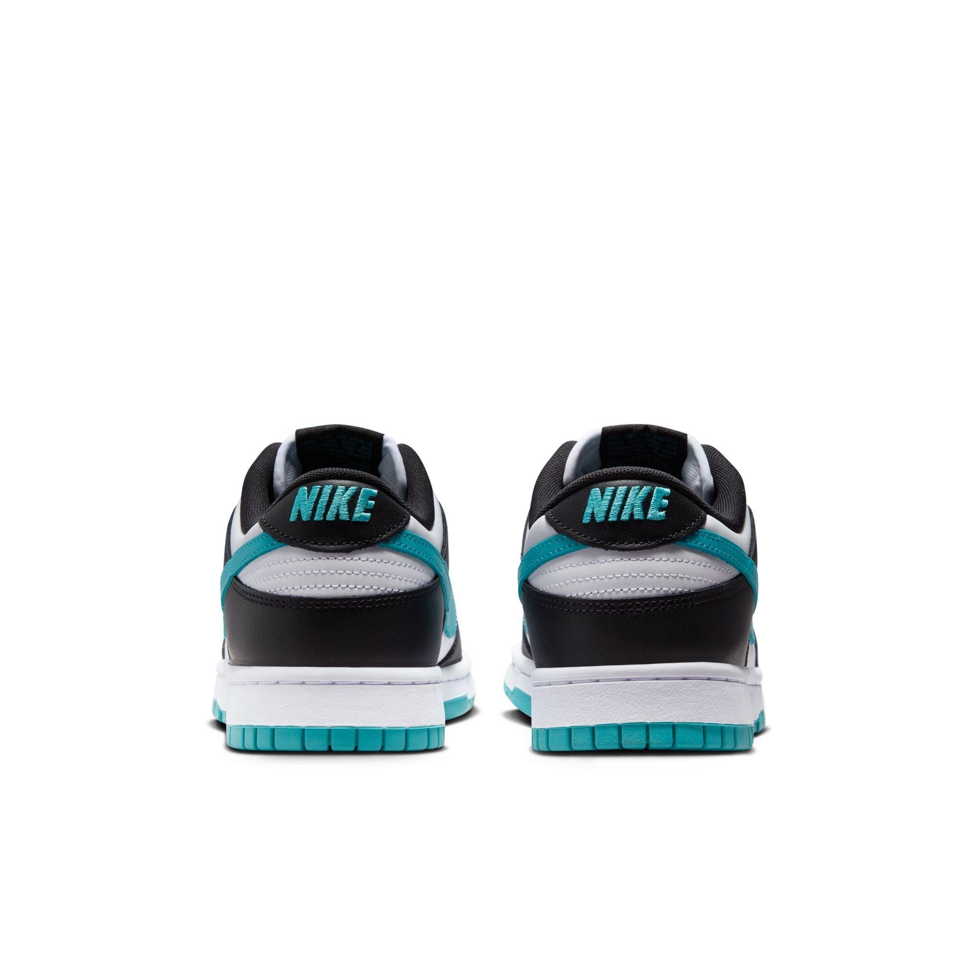 Nike Dunk Low Retro "White/Dusty Cactus/Black" Men's Shoe - WHITE/BLACK/BLUE Thumbnail View 7