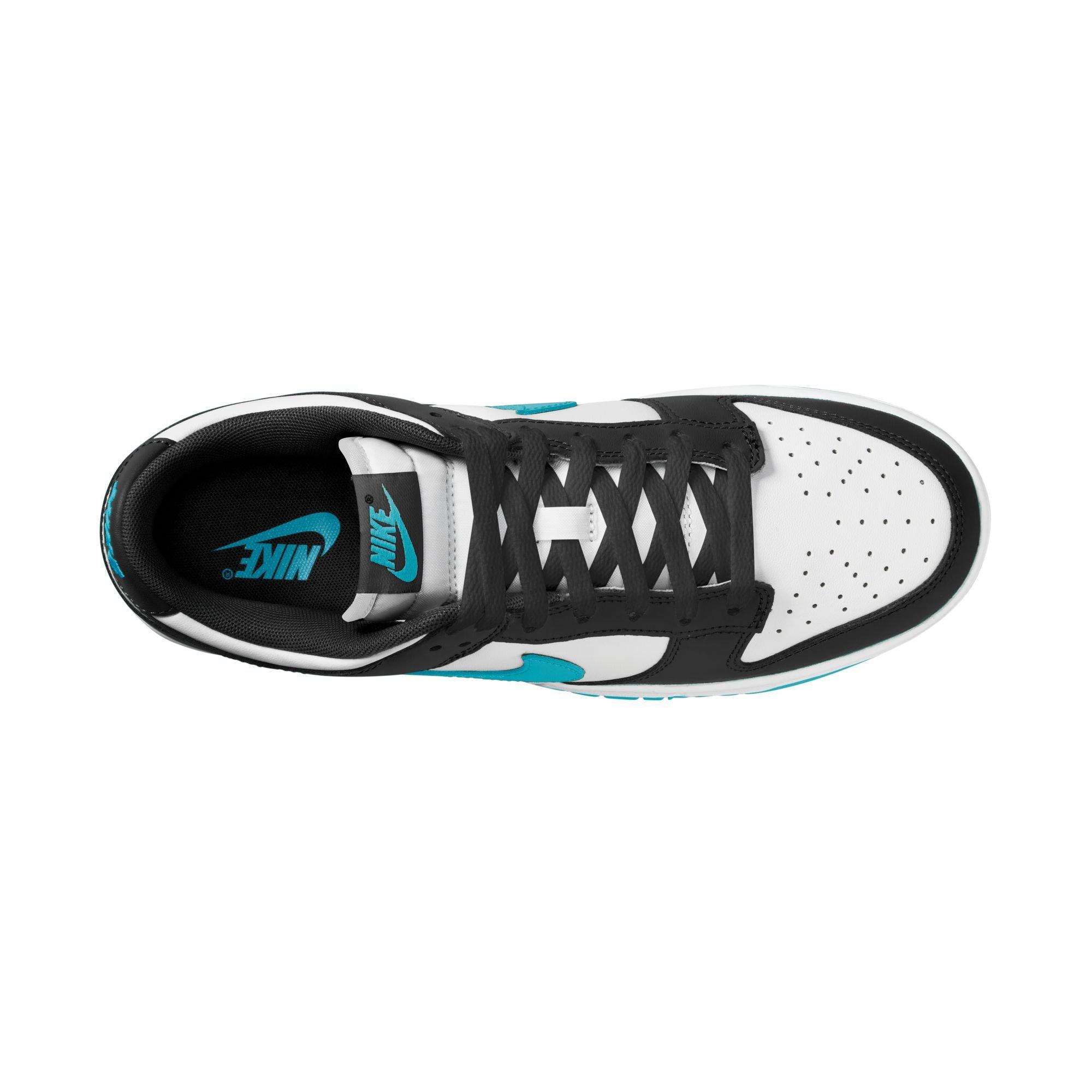Nike Dunk Low Retro "White/Dusty Cactus/Black" Men's Shoe - WHITE/BLACK/BLUE Thumbnail View 8