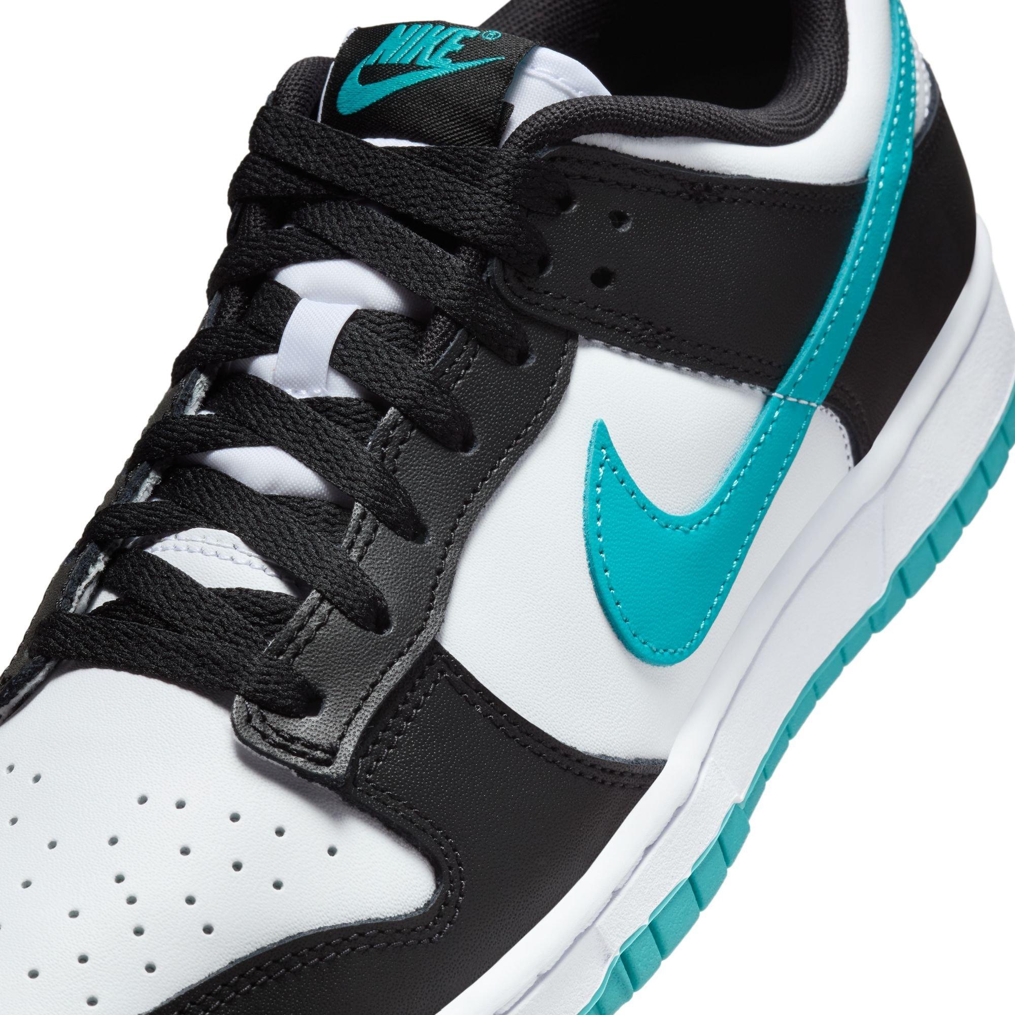 Nike Dunk Low Retro "White/Dusty Cactus/Black" Men's Shoe - WHITE/BLACK/BLUE Thumbnail View 10