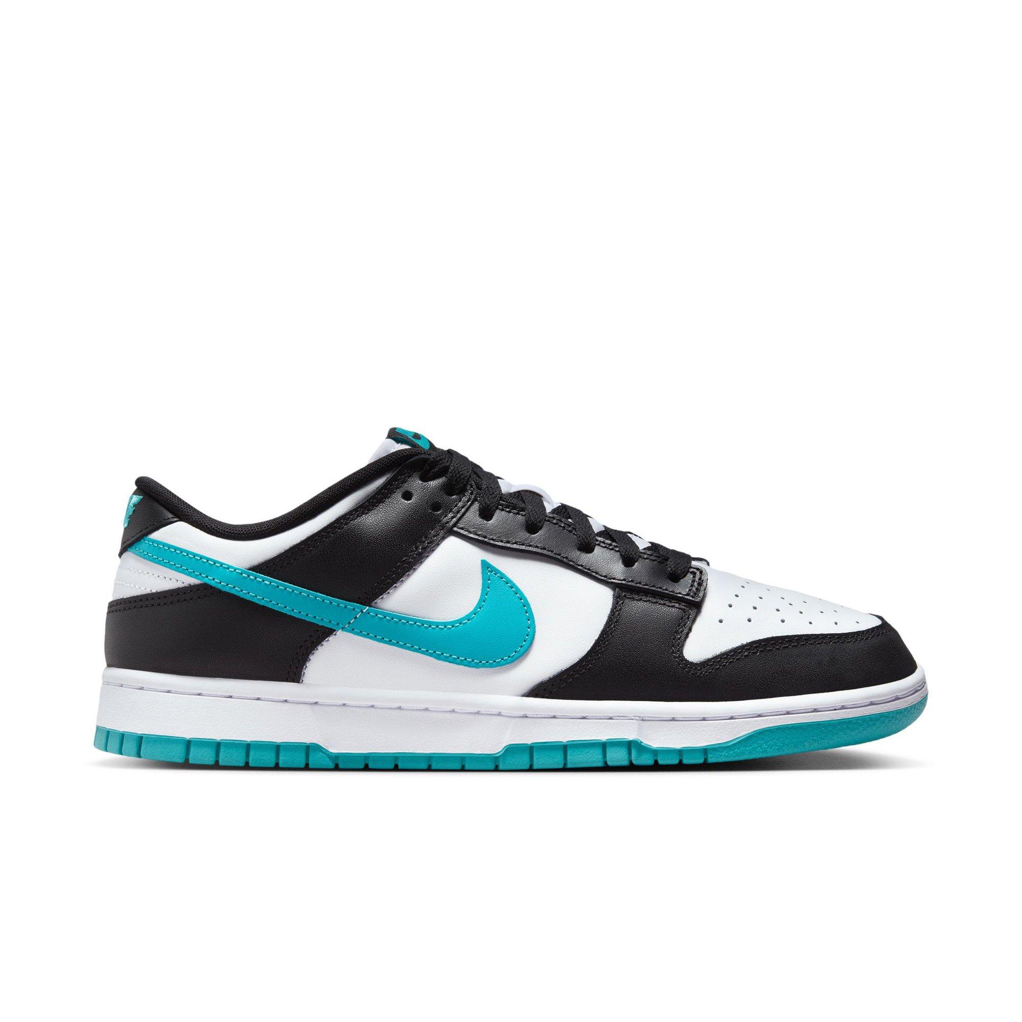 Nike Dunk Low Retro "White/Dusty Cactus/Black" Men's Shoe - WHITE/BLACK/BLUE Thumbnail View 1