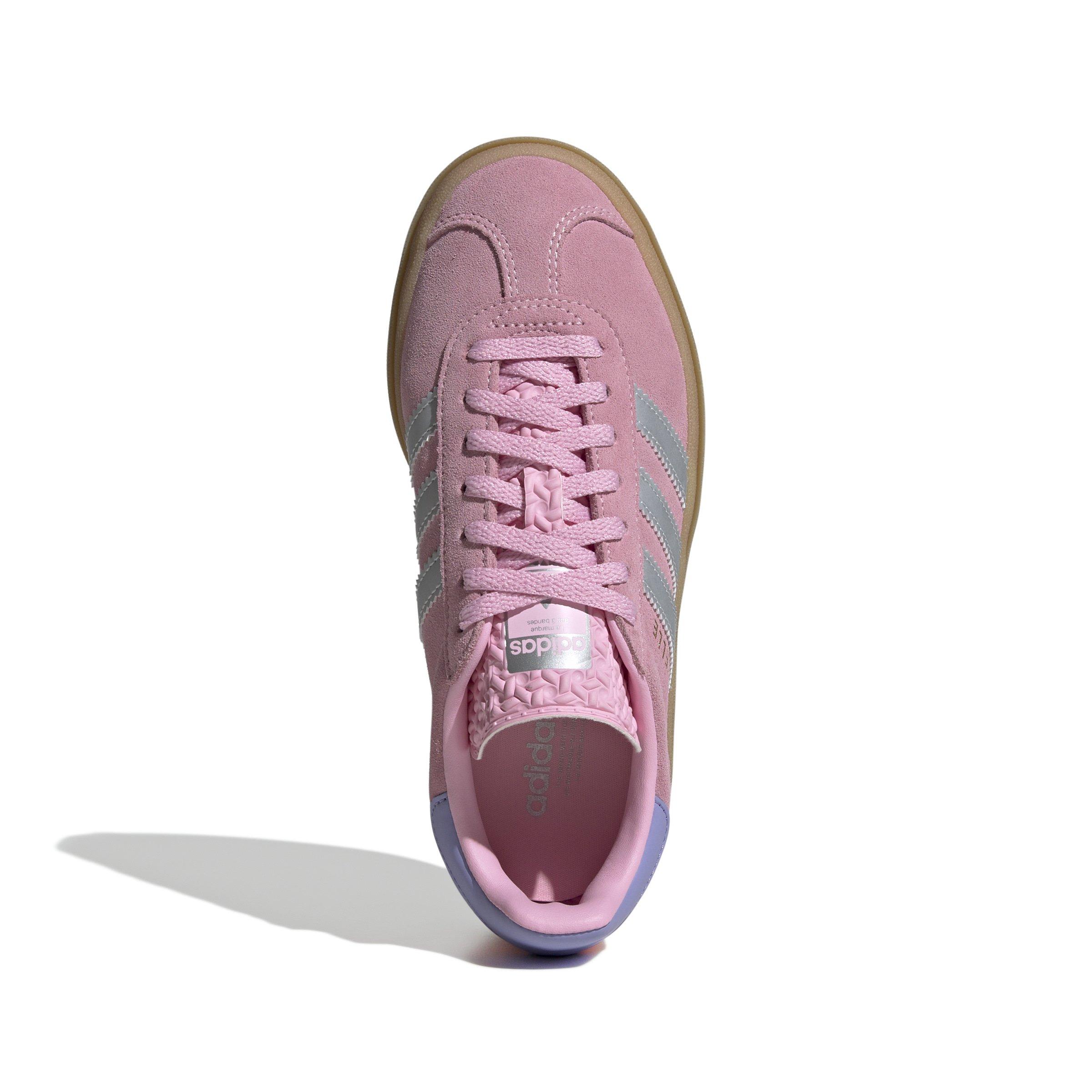 adidas Originals Gazelle Bold "True Pink/Silver Metallic/Light Purple" Grade School Girls' Shoe - PINK/SILVER Thumbnail View 3