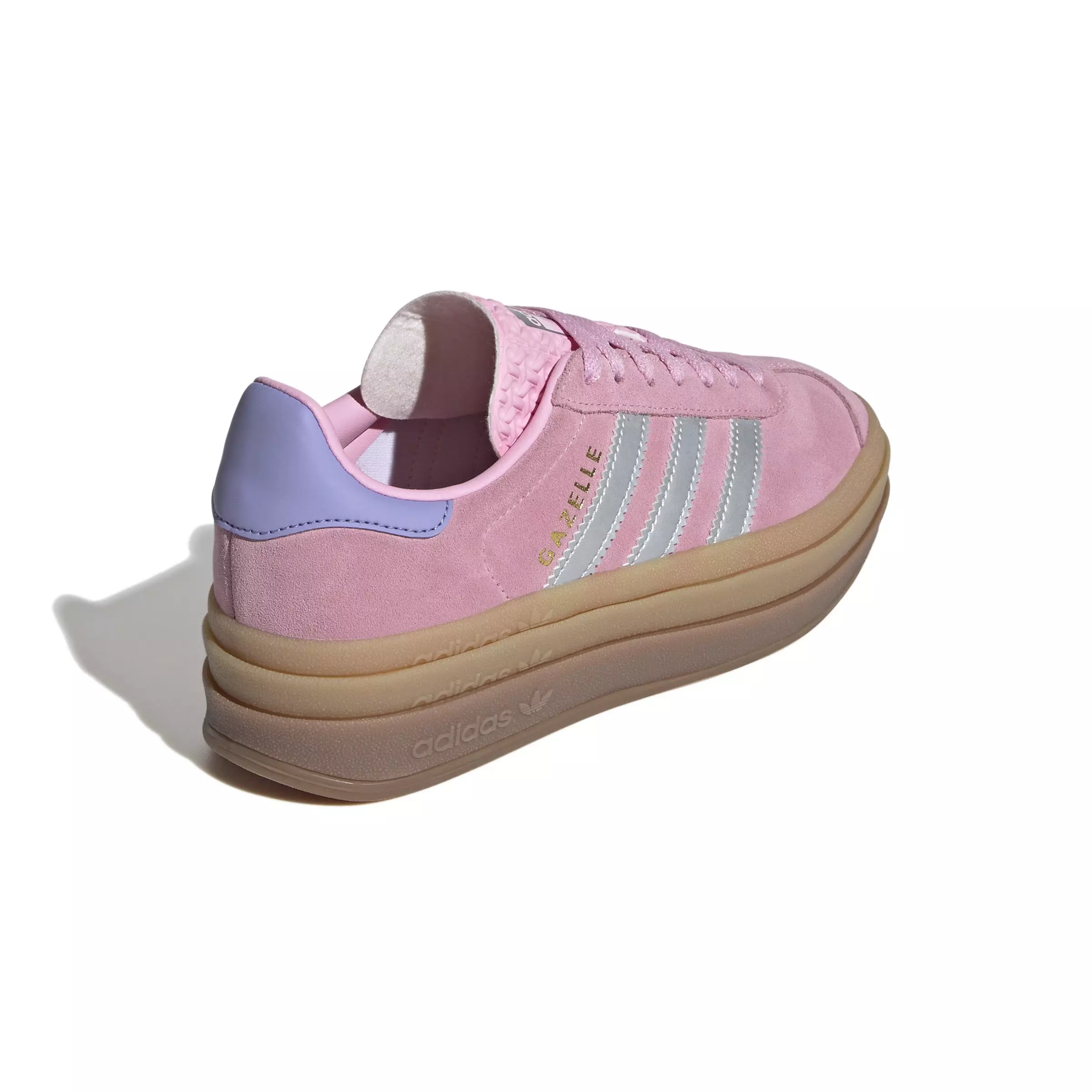 adidas Originals Gazelle Bold "True Pink/Silver Metallic/Light Purple" Grade School Girls' Shoe - PINK/SILVER