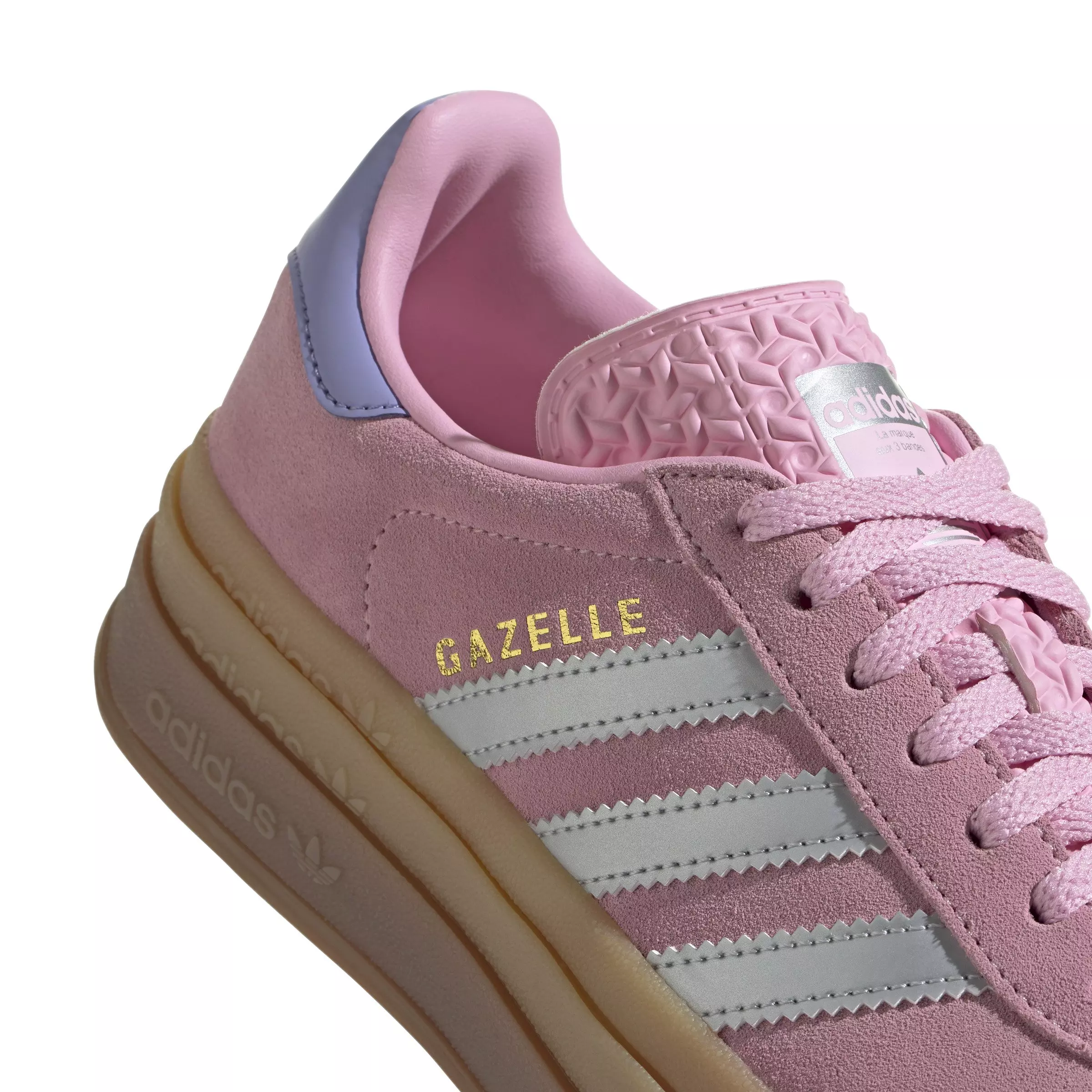 adidas Originals Gazelle Bold "True Pink/Silver Metallic/Light Purple" Grade School Girls' Shoe - PINK/SILVER