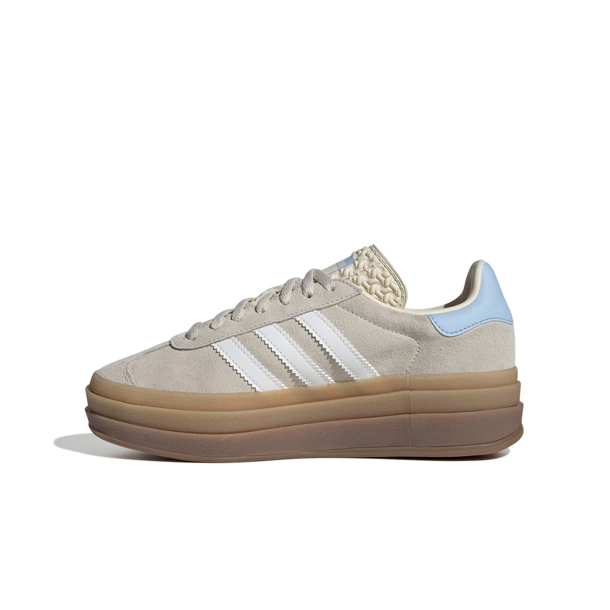 adidas Originals Gazelle Bold "Wonder White/Cloud White/Clear Sky" Grade School Girls' Shoe - TAN Thumbnail View 2
