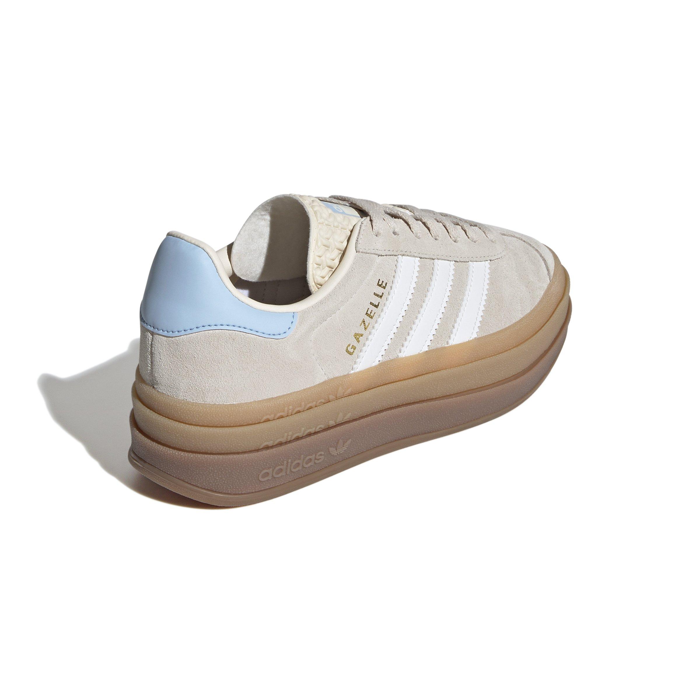 adidas Originals Gazelle Bold "Wonder White/Cloud White/Clear Sky" Grade School Girls' Shoe - TAN Thumbnail View 5