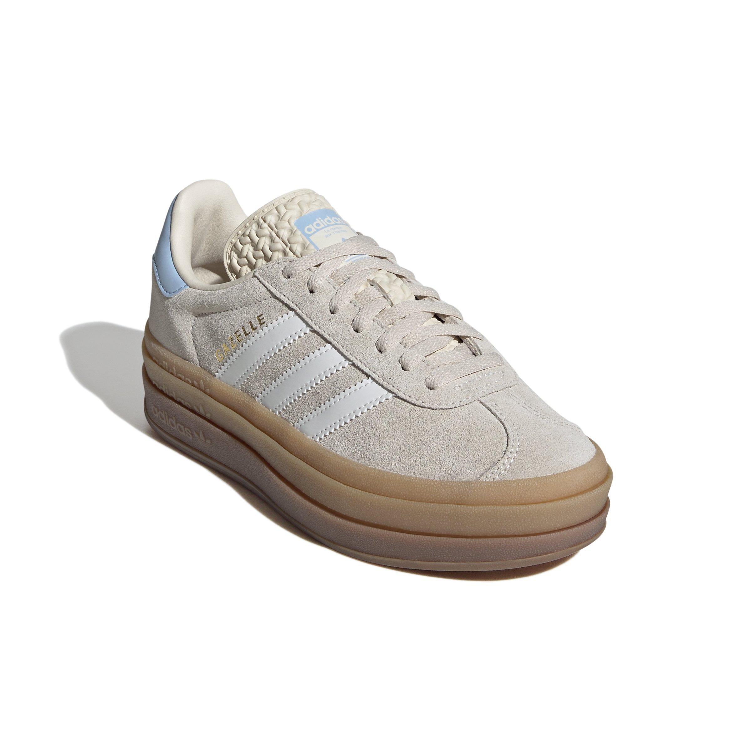 adidas Originals Gazelle Bold "Wonder White/Cloud White/Clear Sky" Grade School Girls' Shoe - TAN Thumbnail View 6