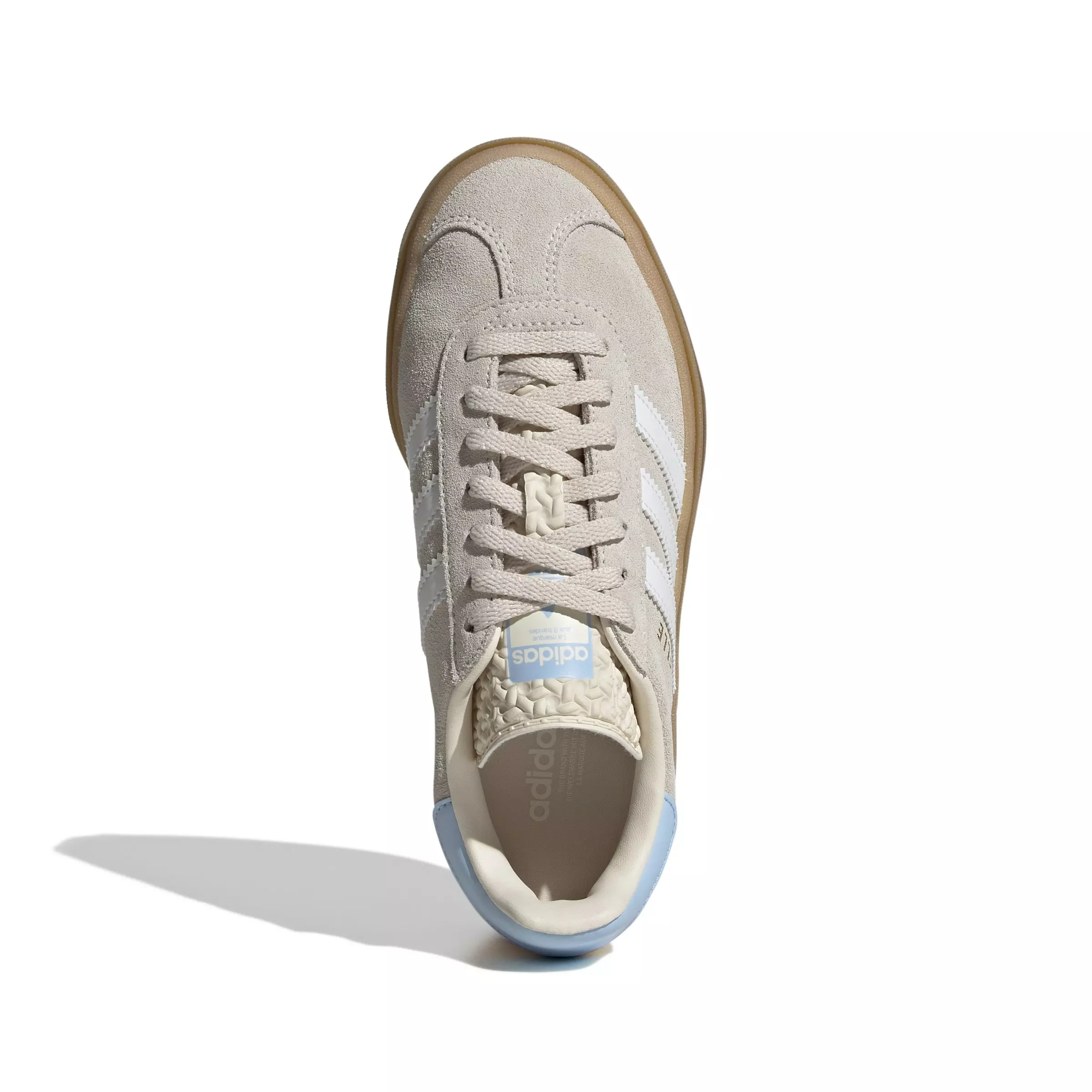 adidas Originals Gazelle Bold "Wonder White/Cloud White/Clear Sky" Grade School Girls' Shoe - TAN