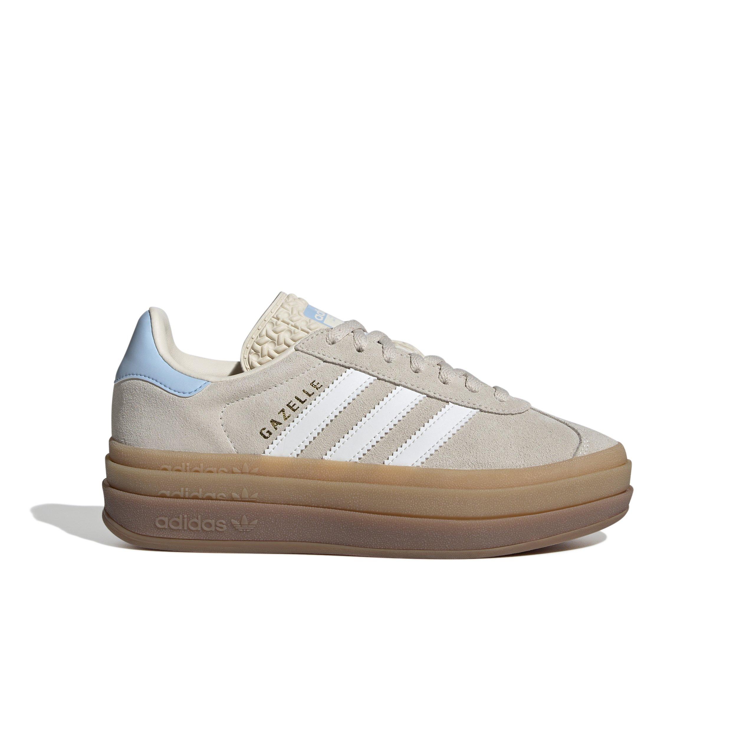 adidas Originals Gazelle Bold "Wonder White/Cloud White/Clear Sky" Grade School Girls' Shoe - TAN Thumbnail View 1