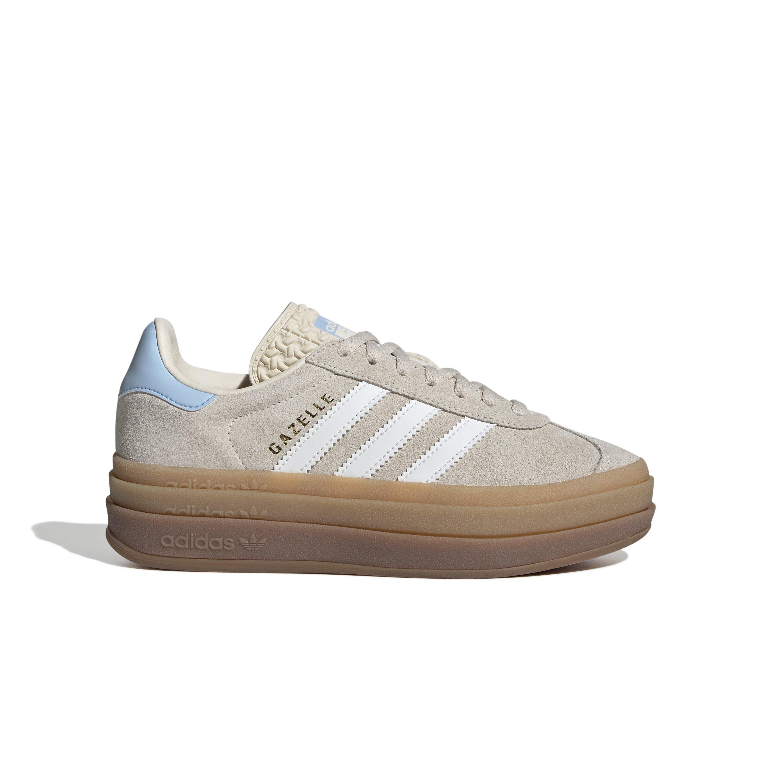 adidas Originals Gazelle Bold "Wonder White/Cloud White/Clear Sky" Grade School Girls' Shoe - TAN