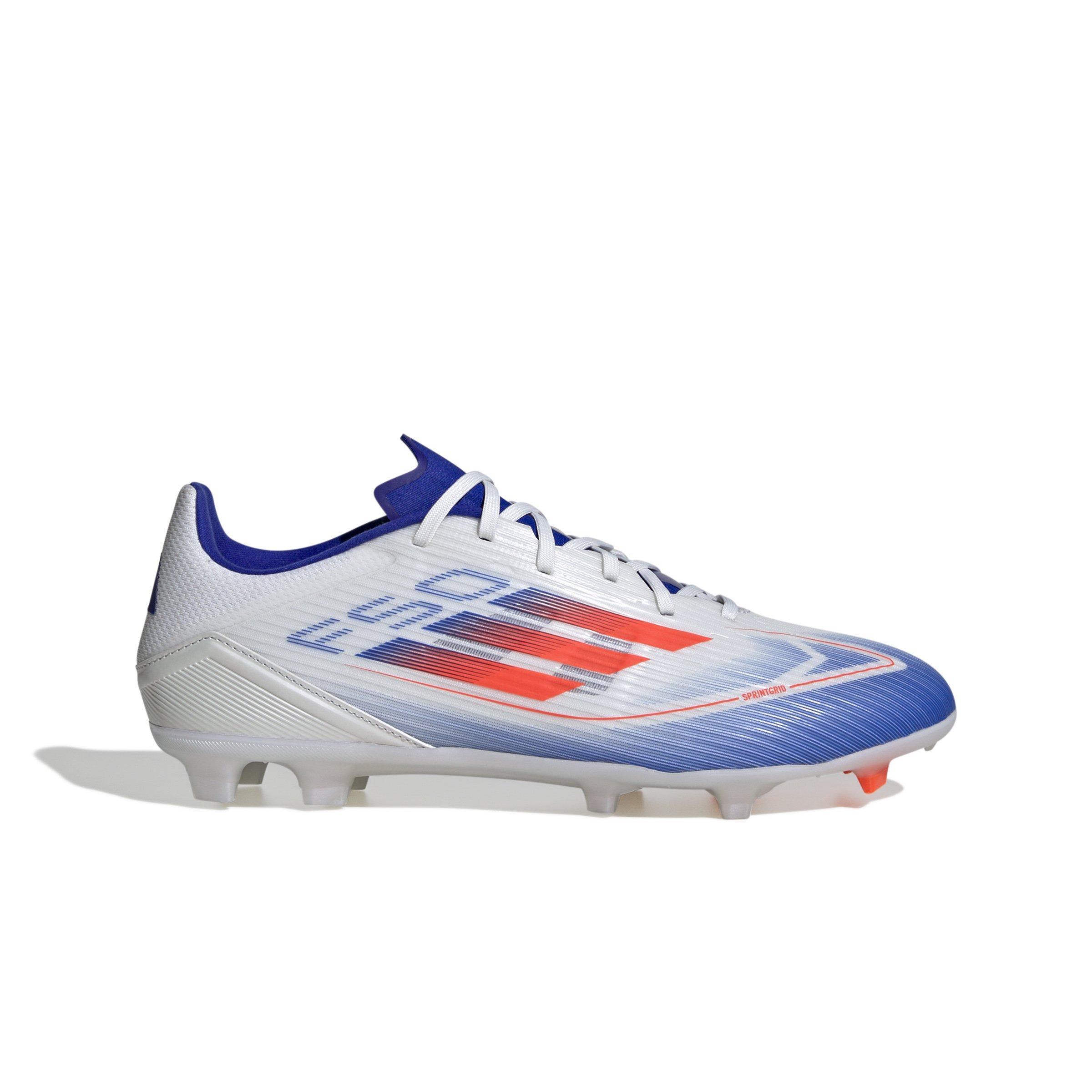 adidas F50 League FG MG White Red Blue Men s Soccer Cleat Hibbett