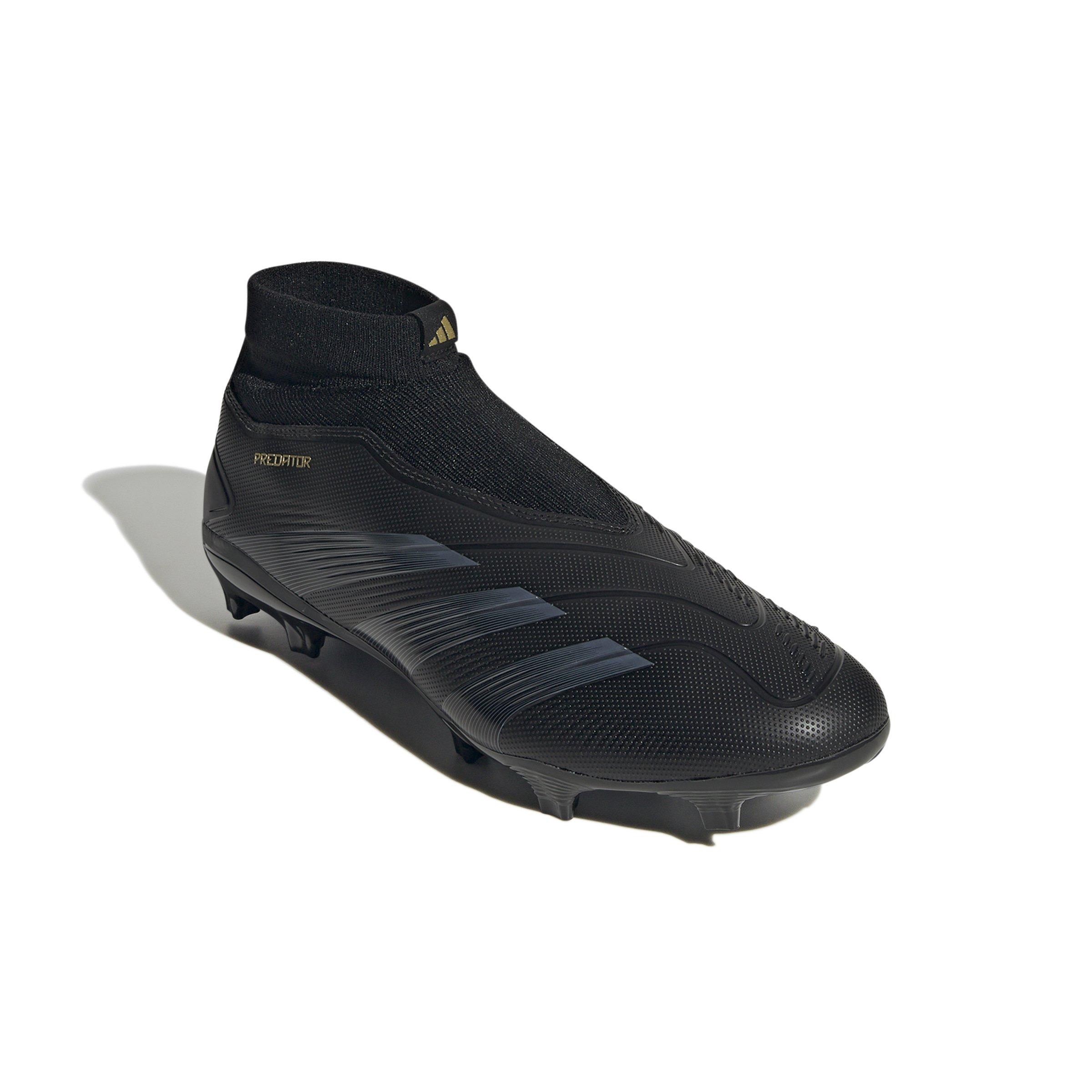 adidas Predator League LL FG "Core Black/Carbon/Gold Metallic" Men's Soccer Cleat - BLACK/GOLD Thumbnail View 5